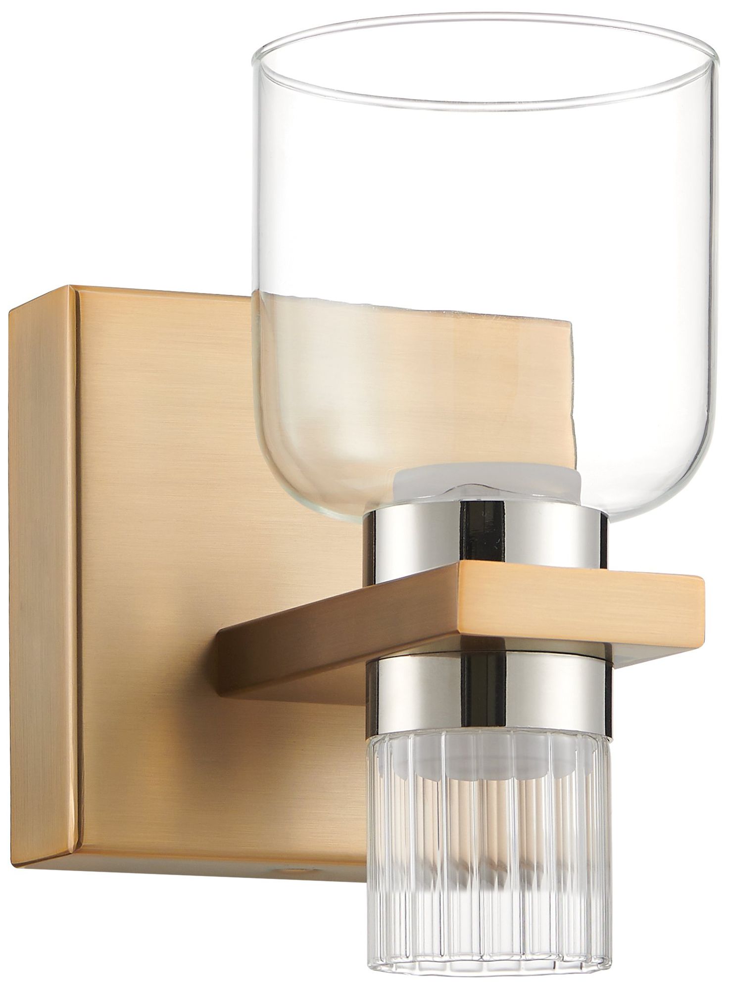 Thesis Amelia 4" Champagne Gold and Polished Nickel 5CCT LED Vanity Light