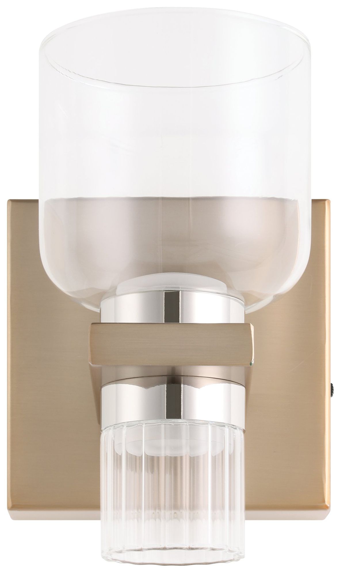 Image 4 Thesis Amelia 4" Champagne Gold and Polished Nickel 5CCT LED Vanity Light more views