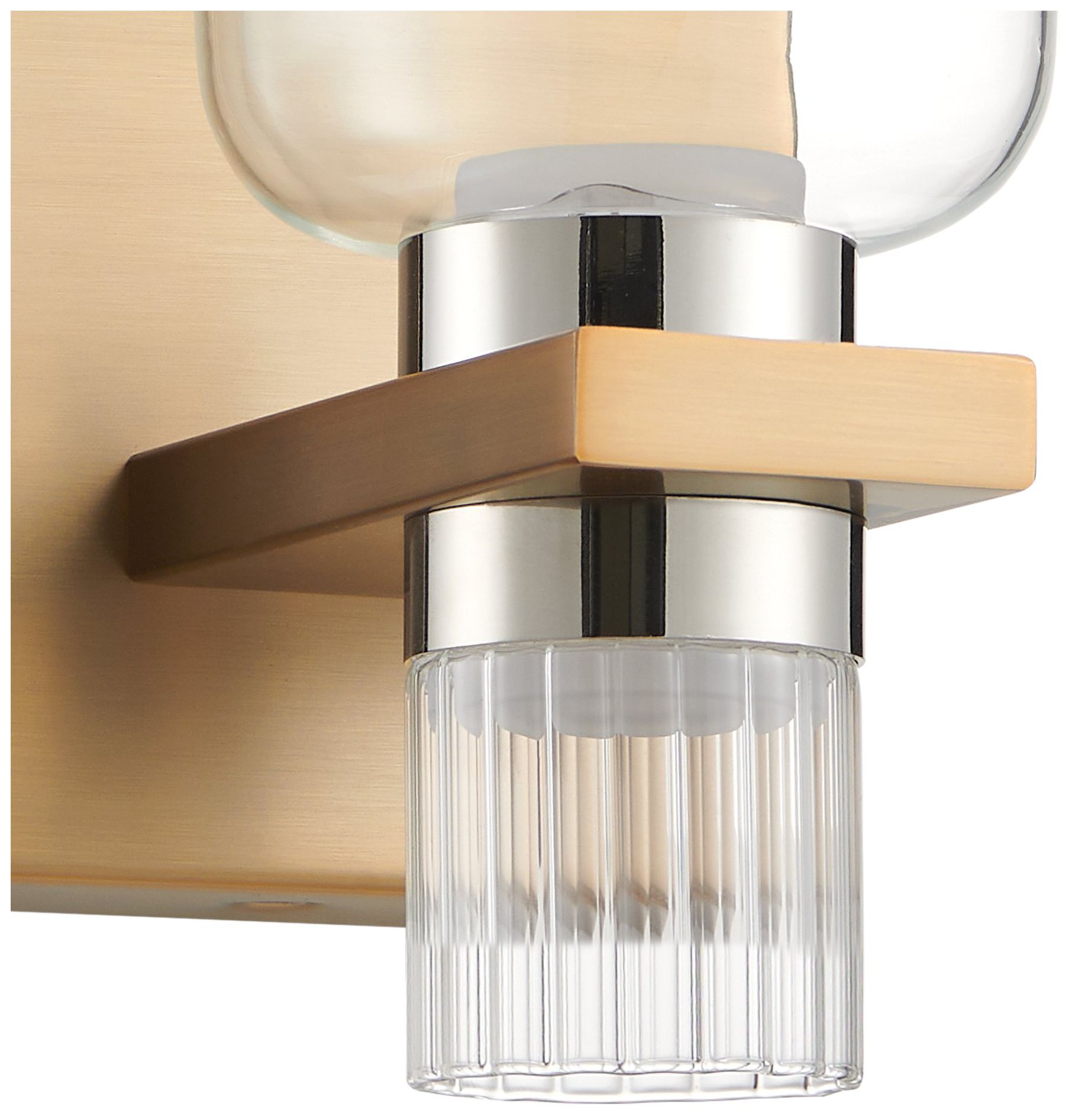 Image 5 Thesis Amelia 4" Champagne Gold and Polished Nickel 5CCT LED Vanity Light more views