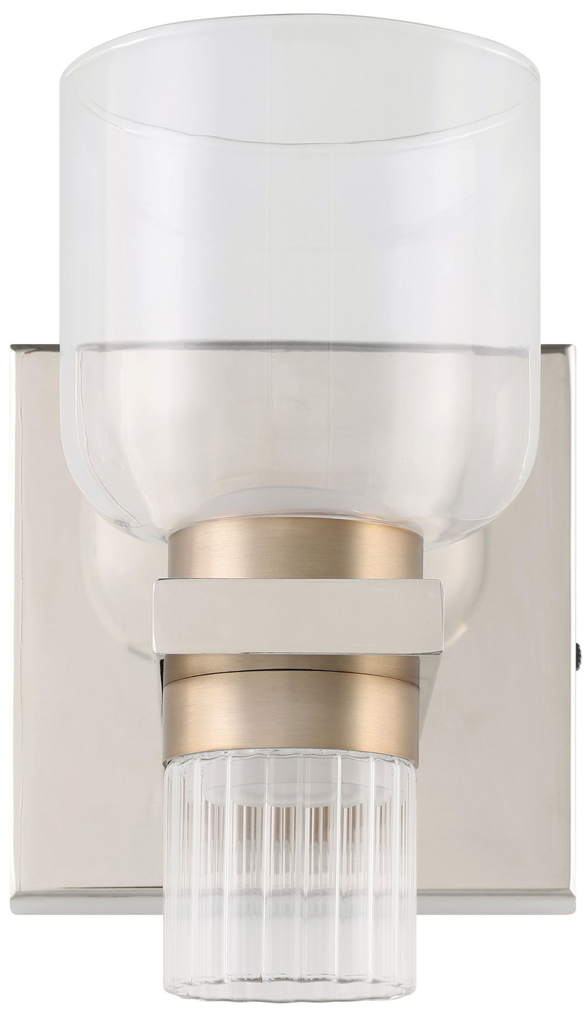 Image 4 Thesis Amelia 4" Polished Nickel and Champagne Gold 5CCT LED Vanity Light more views