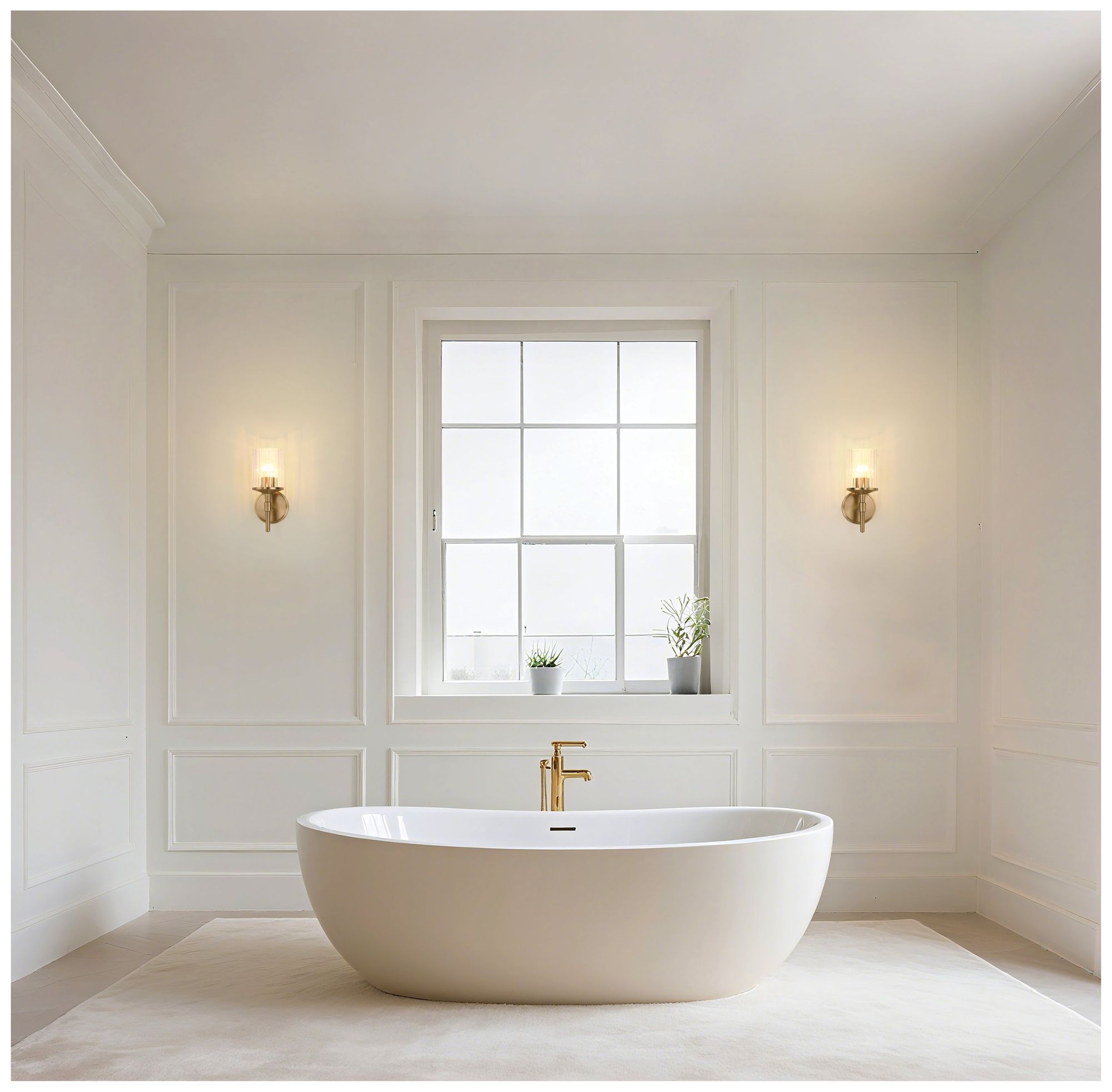 Image 7 Thesis Andrea 5" Champagne Gold Vanity Light with Clear Ribbed Glass Shade more views