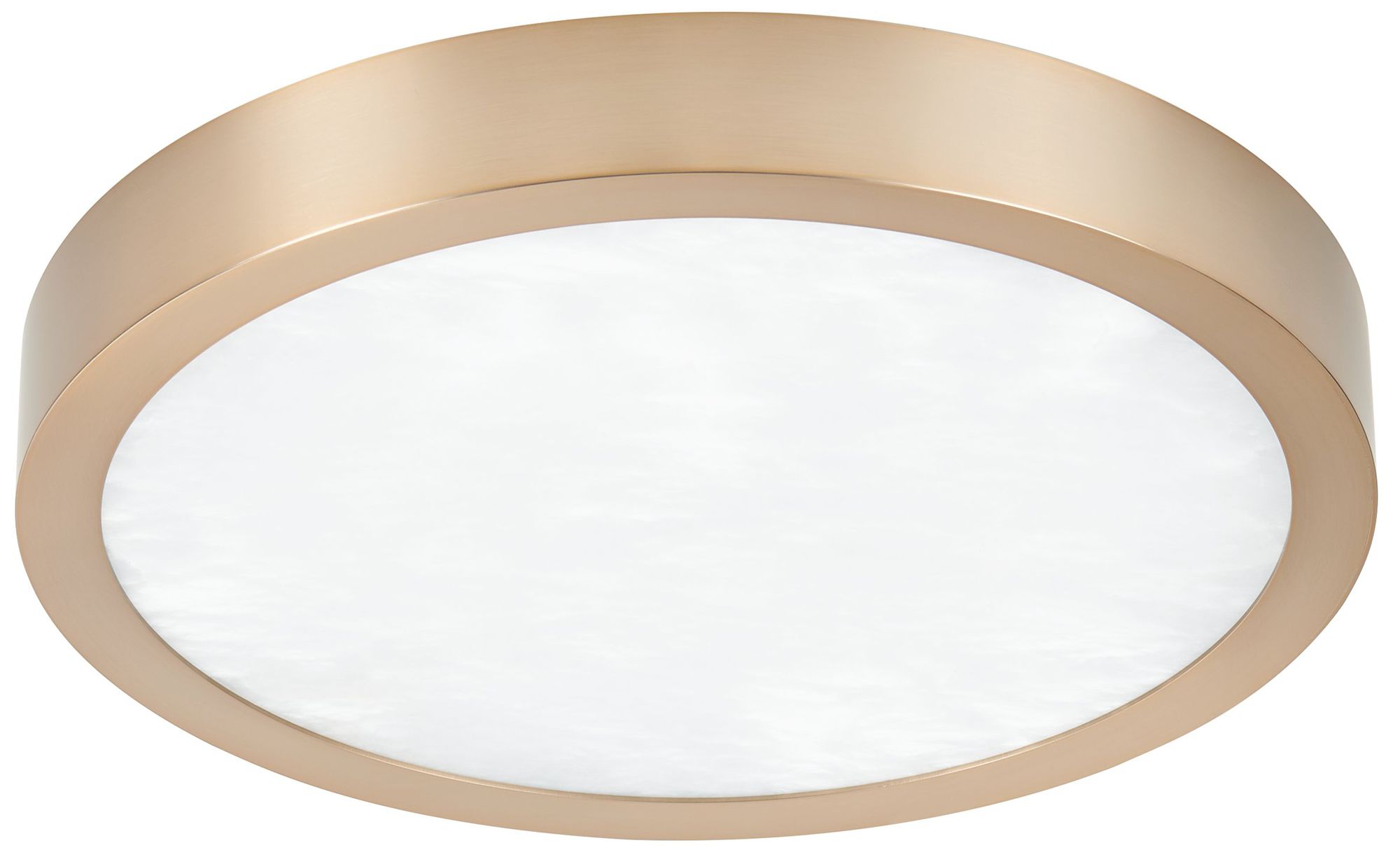 Image 2 Thesis Argyle 12" Champagne Gold/Natural Alabaster 5CCT LED Flush Mount