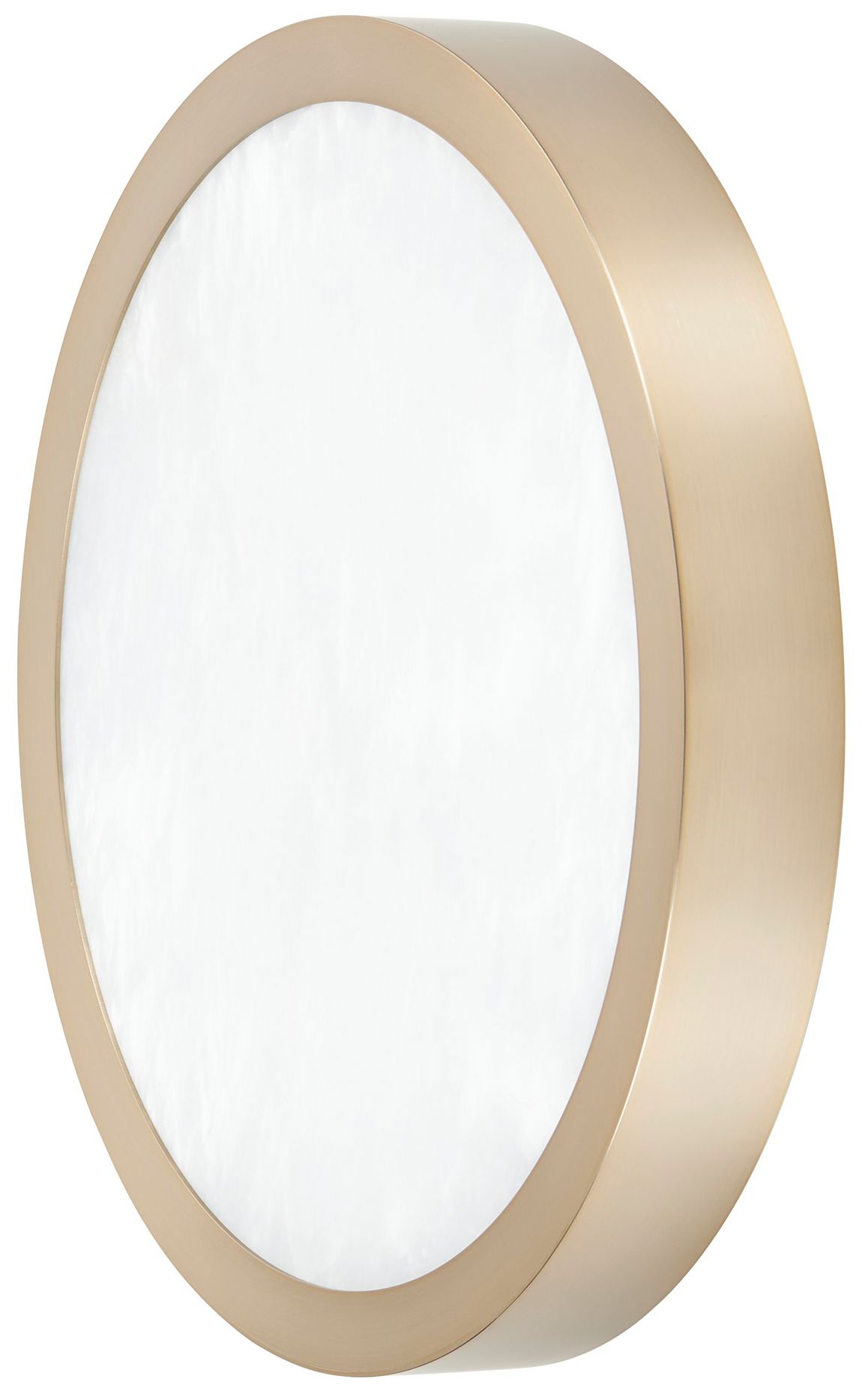 Image 3 Thesis Argyle 12" Champagne Gold/Natural Alabaster 5CCT LED Flush Mount more views