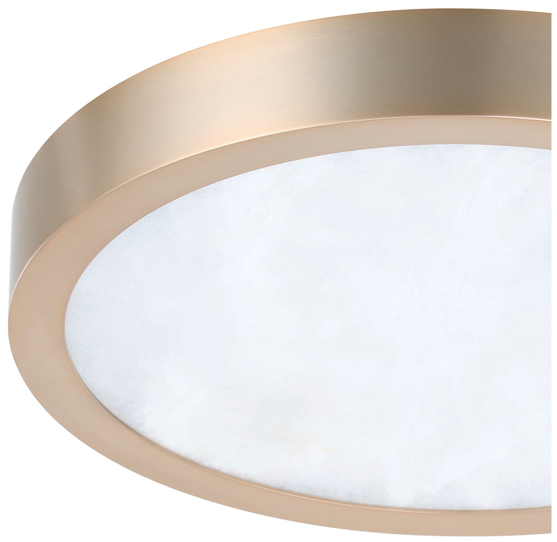 Image 5 Thesis Argyle 12" Champagne Gold/Natural Alabaster 5CCT LED Flush Mount more views