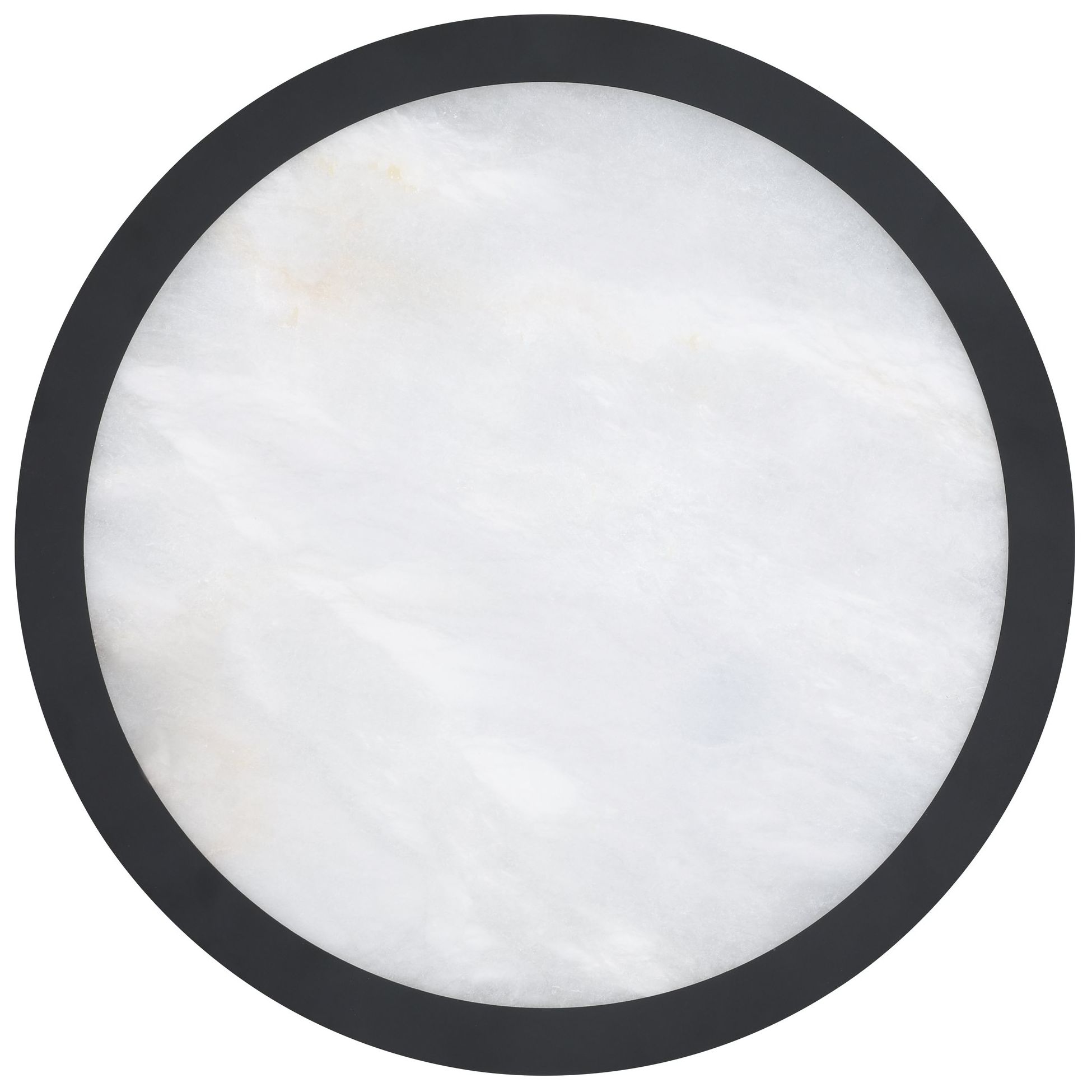 Image 4 Thesis Argyle 12" Textured Black & Natural Alabaster 5CCT LED Flush Mount more views