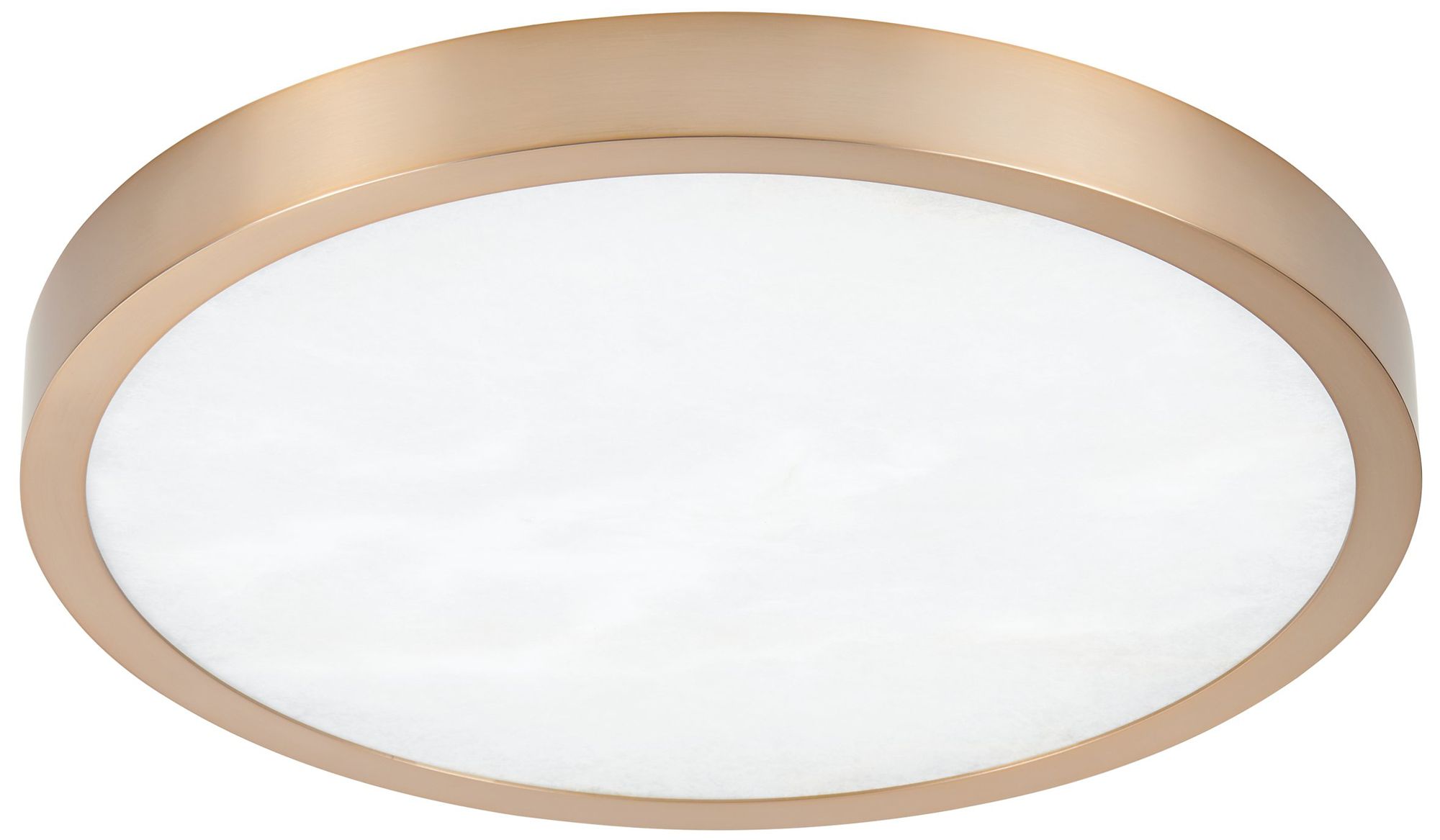 Thesis Argyle 16" Champagne Gold & Natural Alabaster 5CCT LED Flush Mount