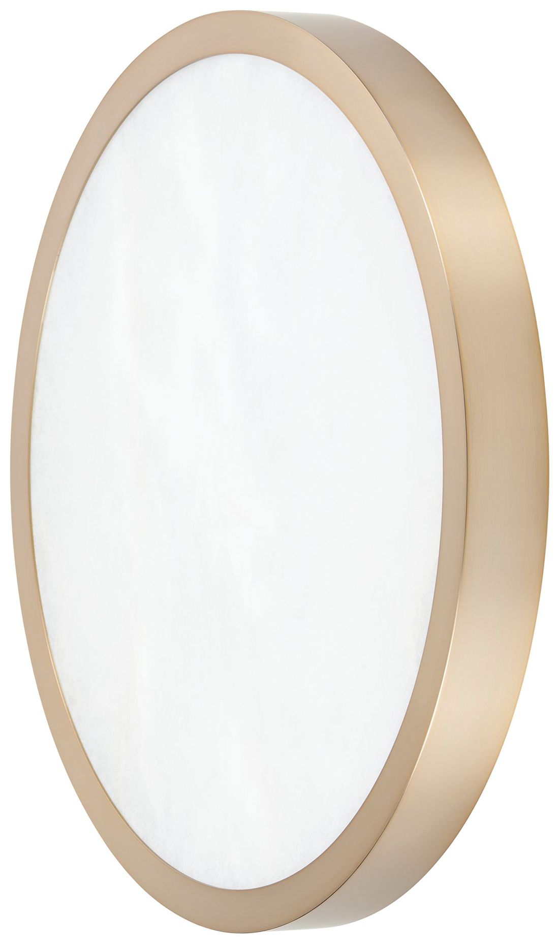 Image 3 Thesis Argyle 16" Champagne Gold & Natural Alabaster 5CCT LED Flush Mount more views