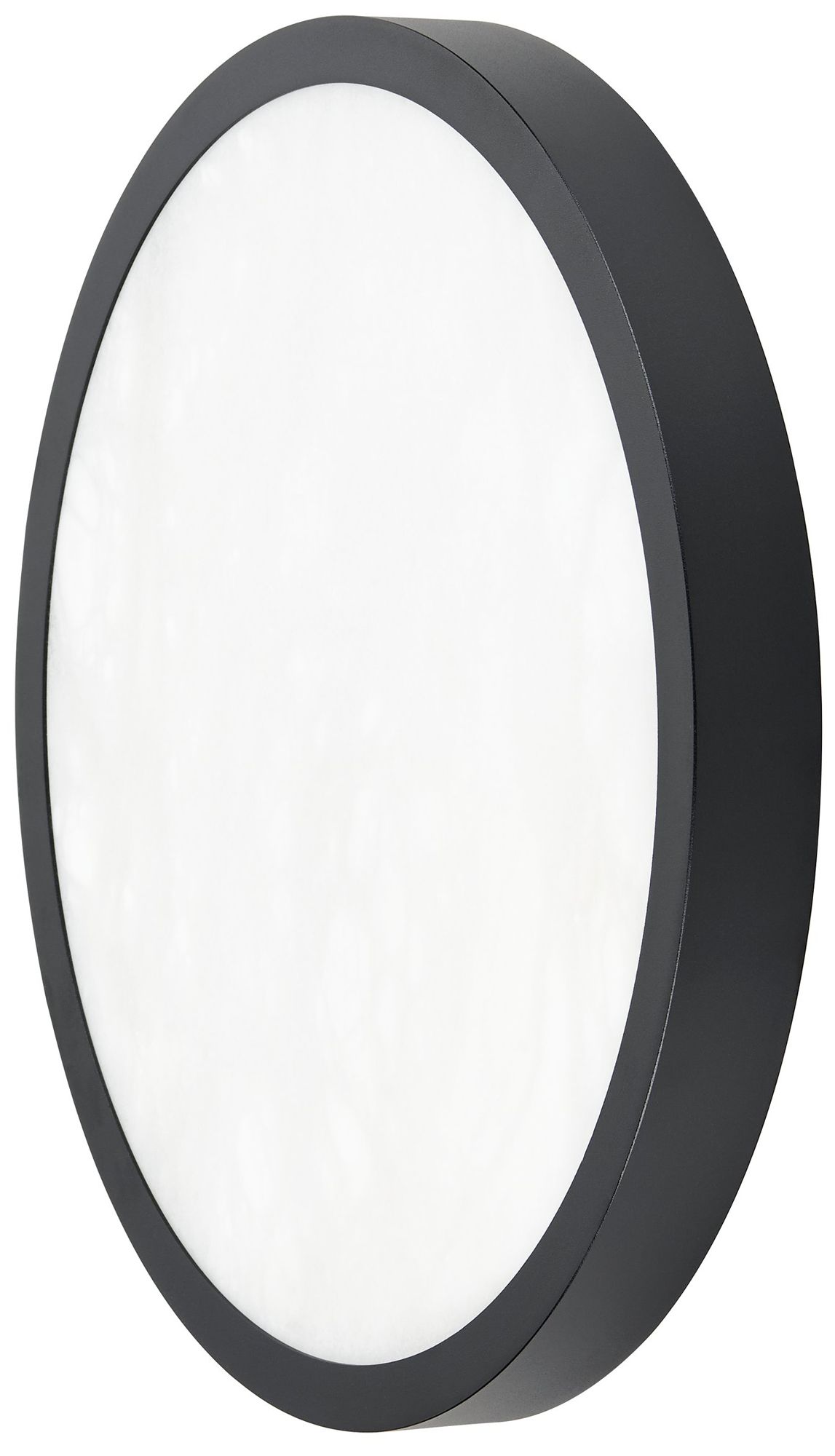 Image 3 Thesis Argyle 16" Textured Black, Natural Alabaster 5CCT LED Flush Mount more views