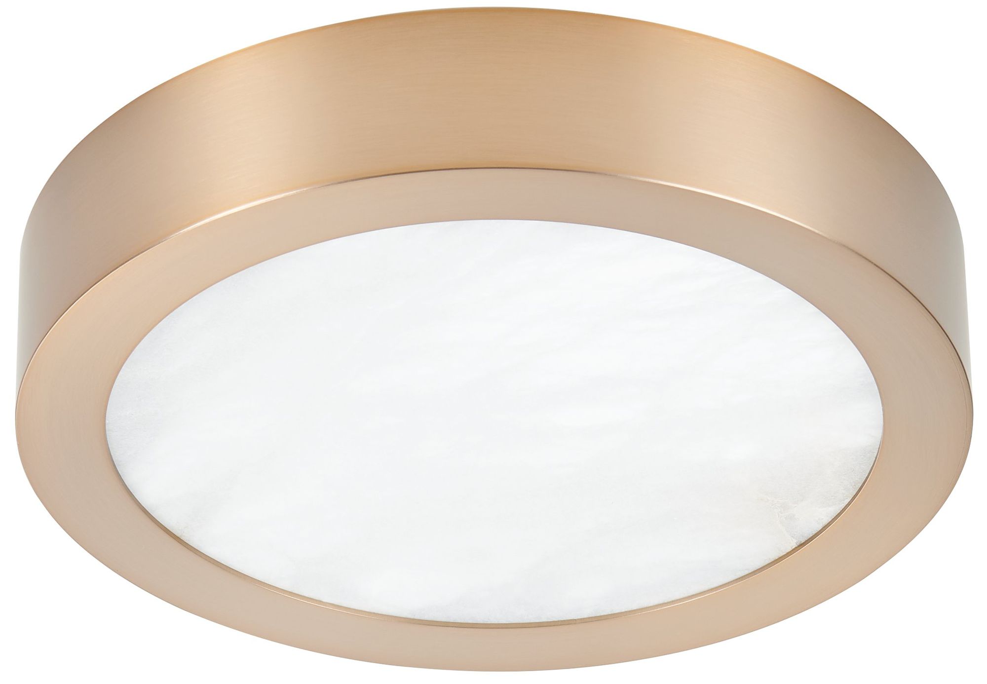 Thesis Argyle 8 inch Champagne Gold/Natural Alabaster LED Flush Mount