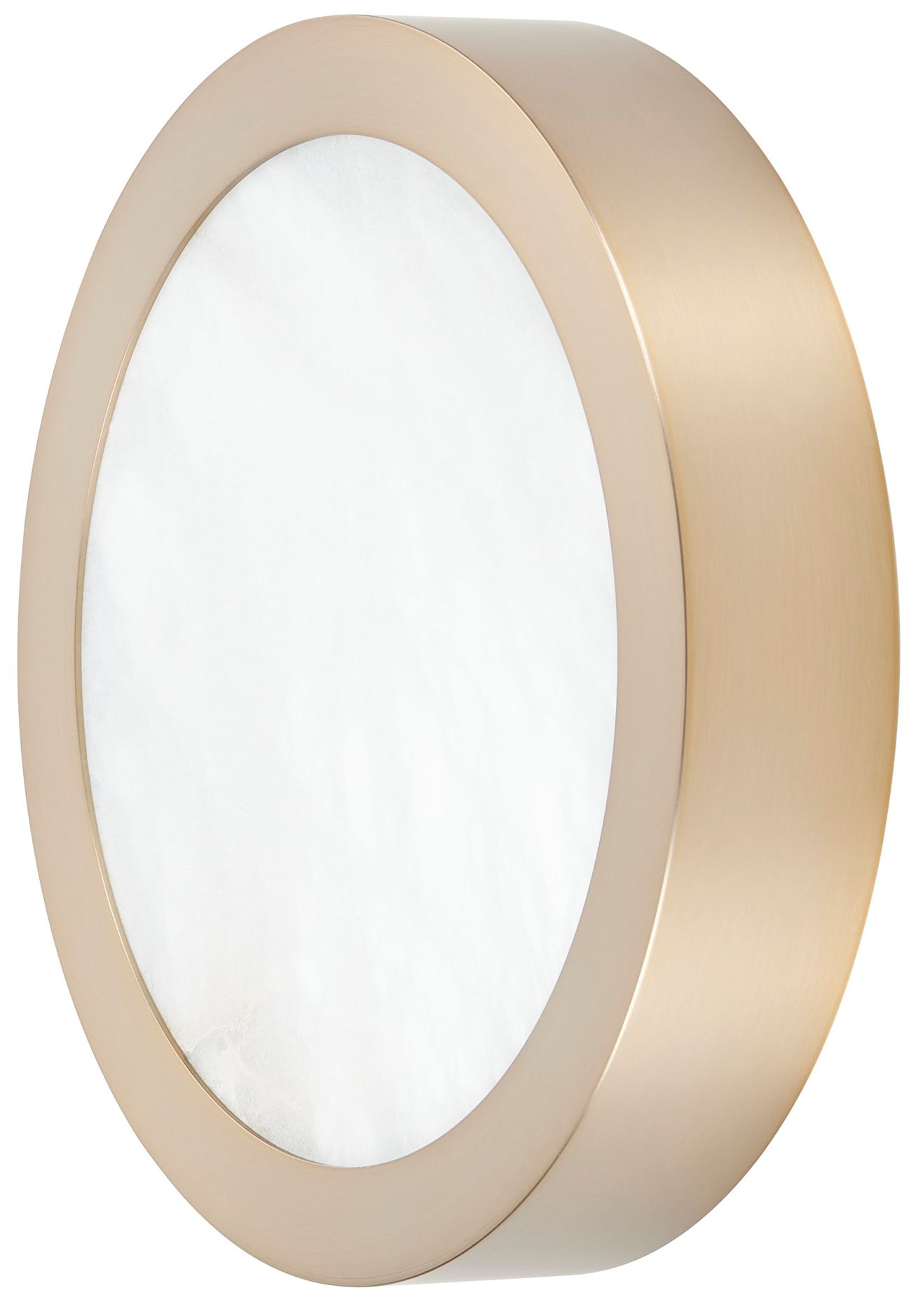 Image 3 Thesis Argyle 8 inch Champagne Gold/Natural Alabaster LED Flush Mount more views
