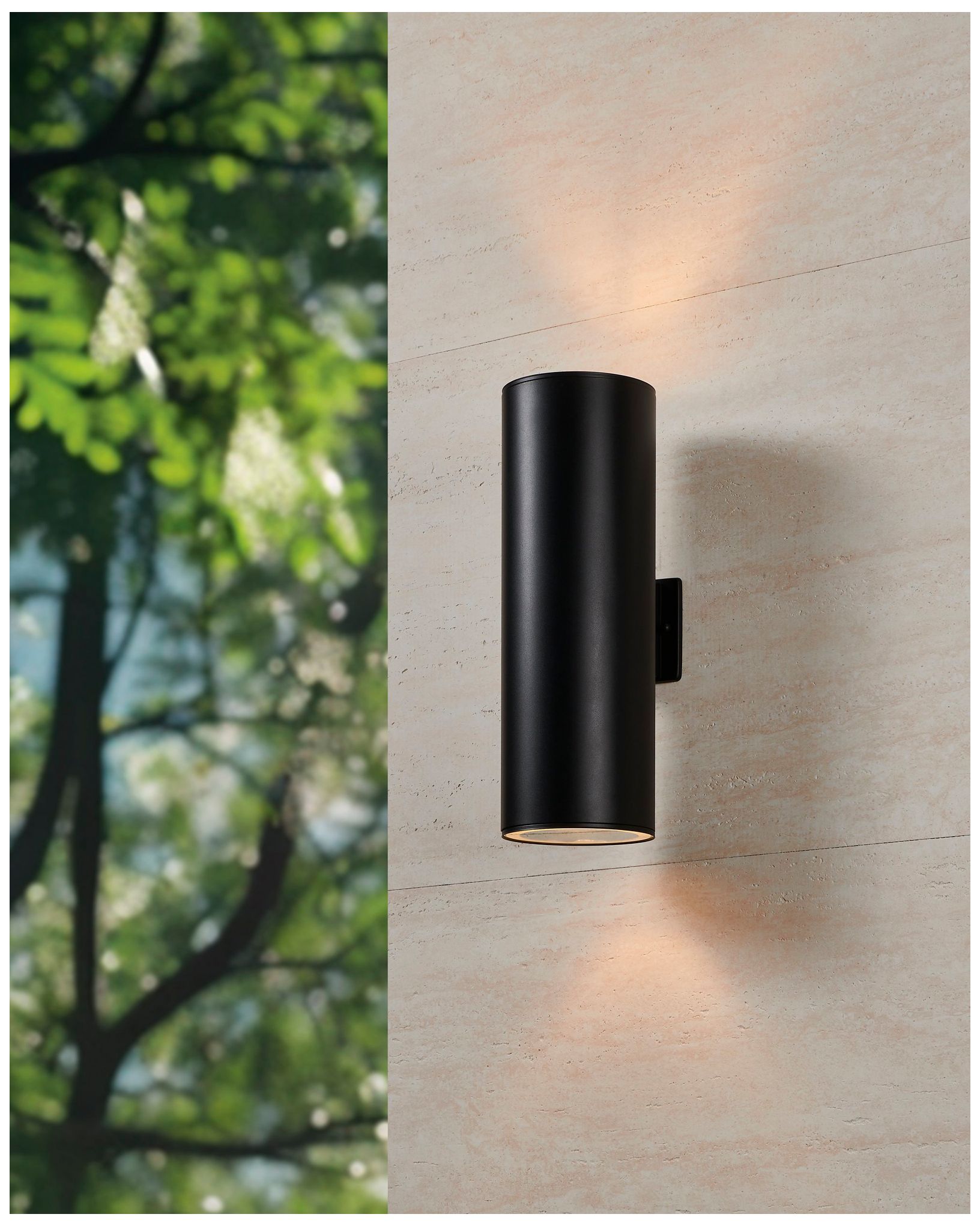 Image 7 Thesis Ascoli 18 inch 2-light Black Exterior Wall Sconce more views