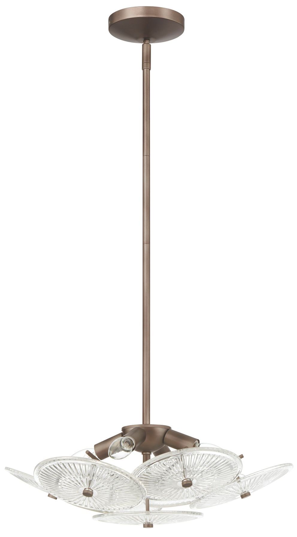 Image 4 Thesis Avril 18" 4 Light Forged Bronze Convertible Pendant more views