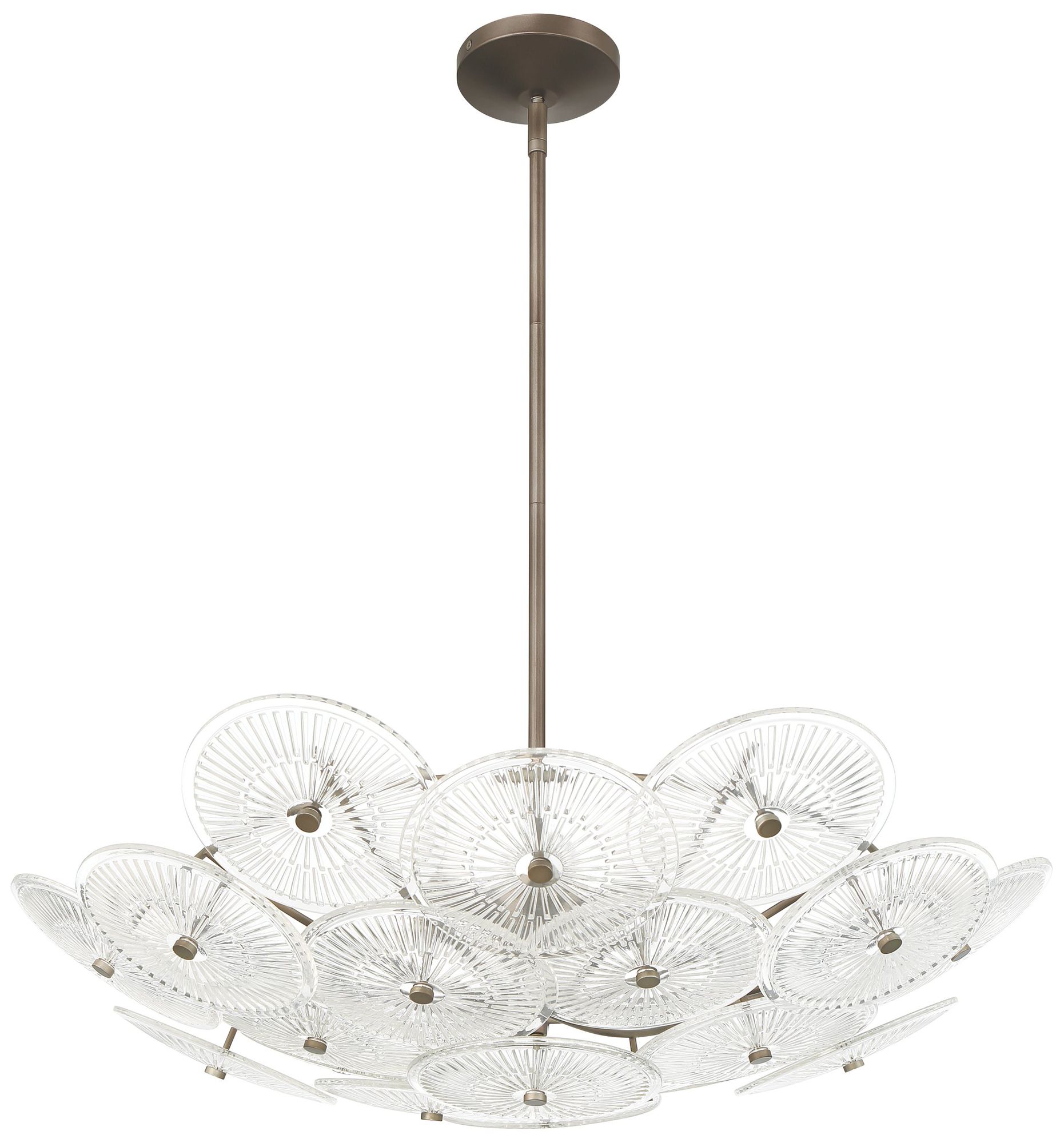 Image 2 Thesis Avril 29" 6 Light Forged Bronze Chandelier