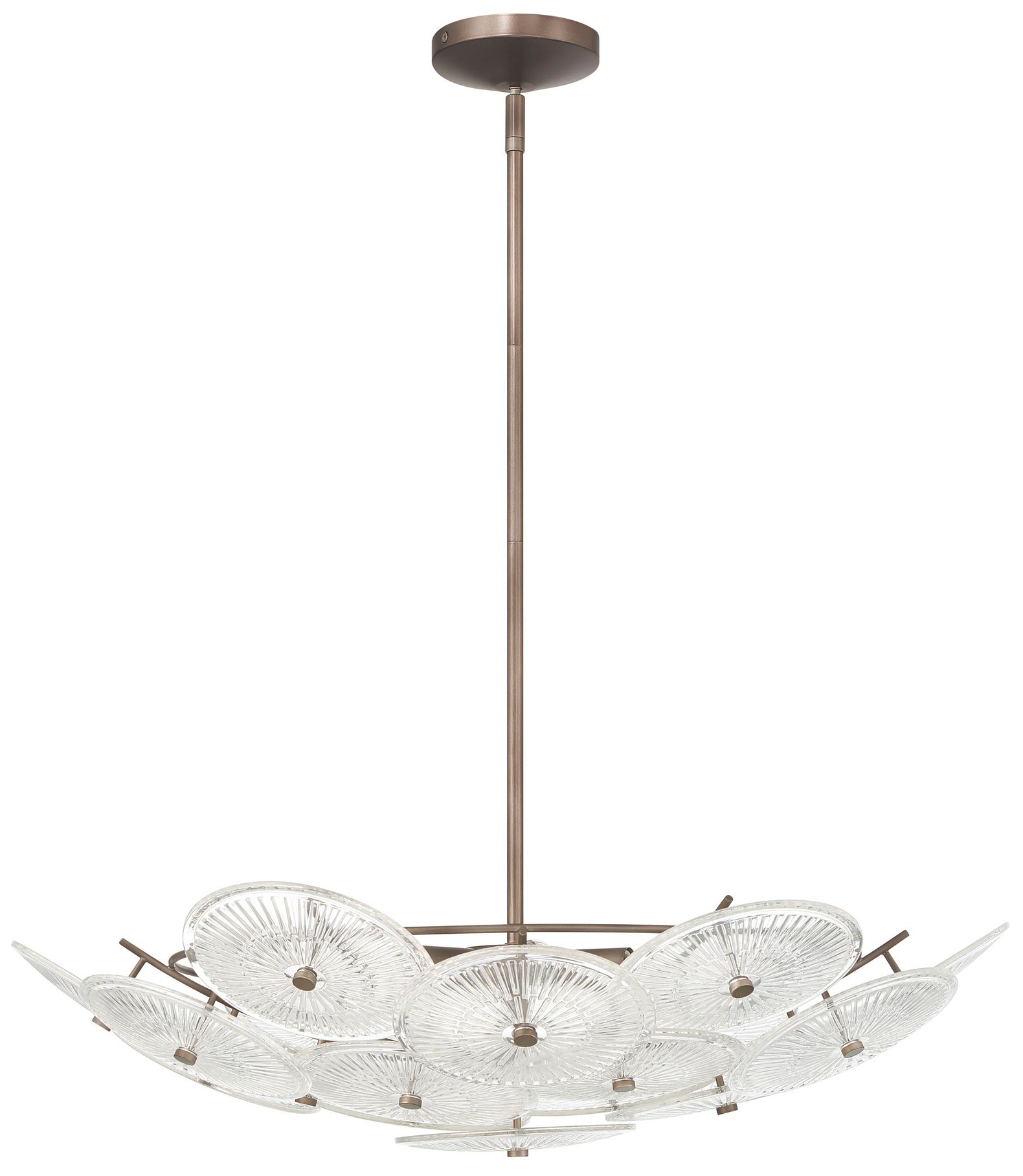 Image 3 Thesis Avril 29" 6 Light Forged Bronze Chandelier more views