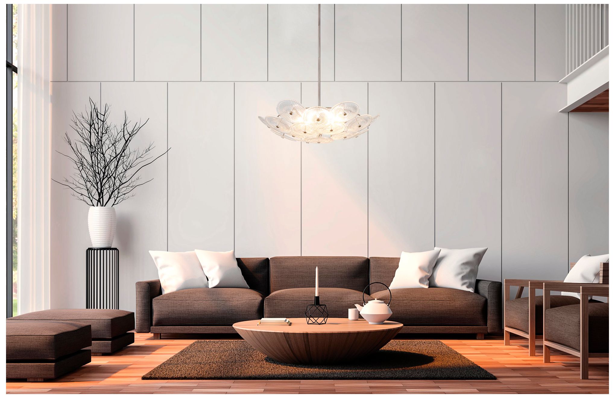 Image 6 Thesis Avril 29" 6 Light Forged Bronze Chandelier more views