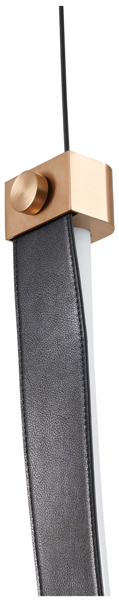 Image 7 Thesis Ayers 43" 1 Lt Champagne Gold w/ Black & Brown LED Linear Chandelier more views