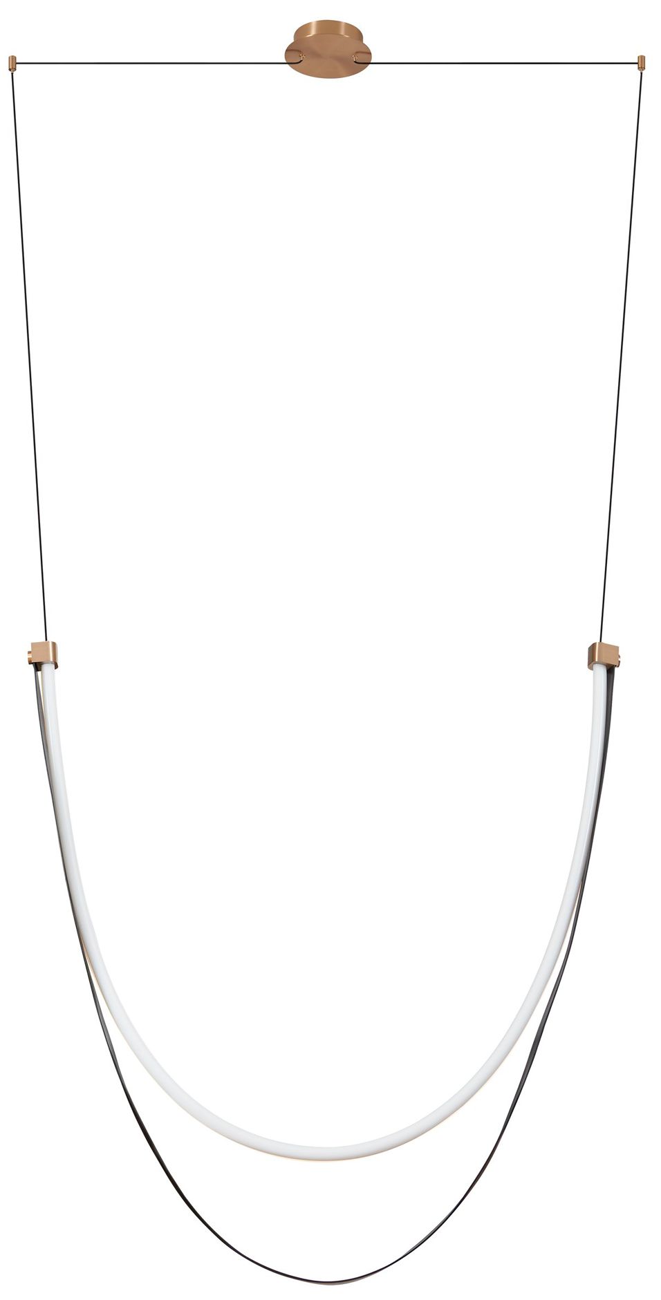 Image 4 Thesis Ayers 59" 1 Lt Champagne Gold with Black and Brown LED Chandelier more views