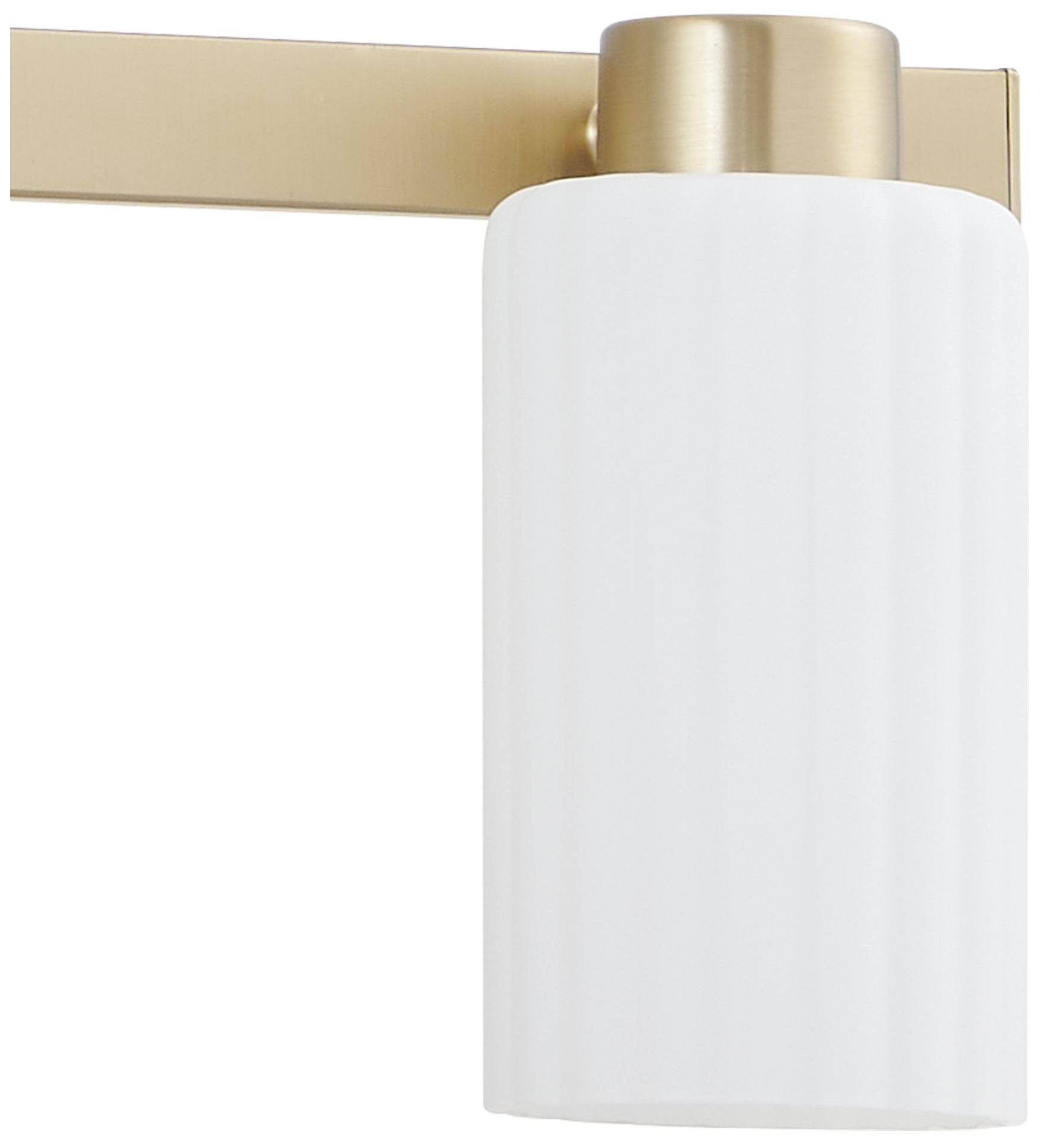 Image 5 Thesis Bedminster 24" Champagne Gold Vanity Light, Etched Opal Glass Shades more views