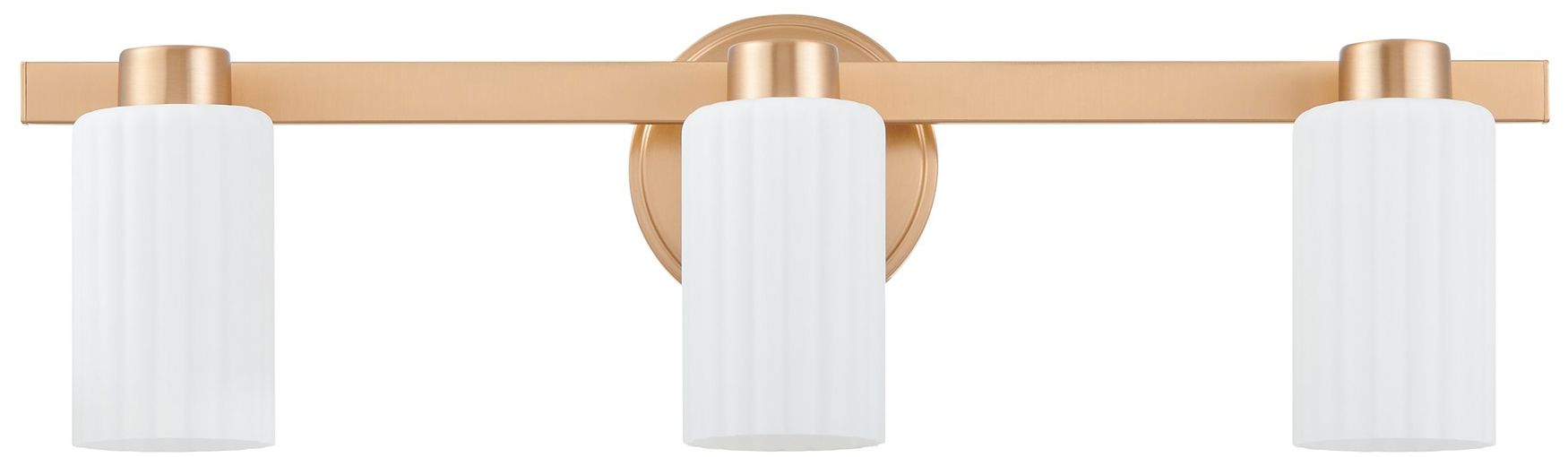 Image 4 Thesis Bedminster 24" Champagne Gold Vanity Light, Etched Opal Glass S more views