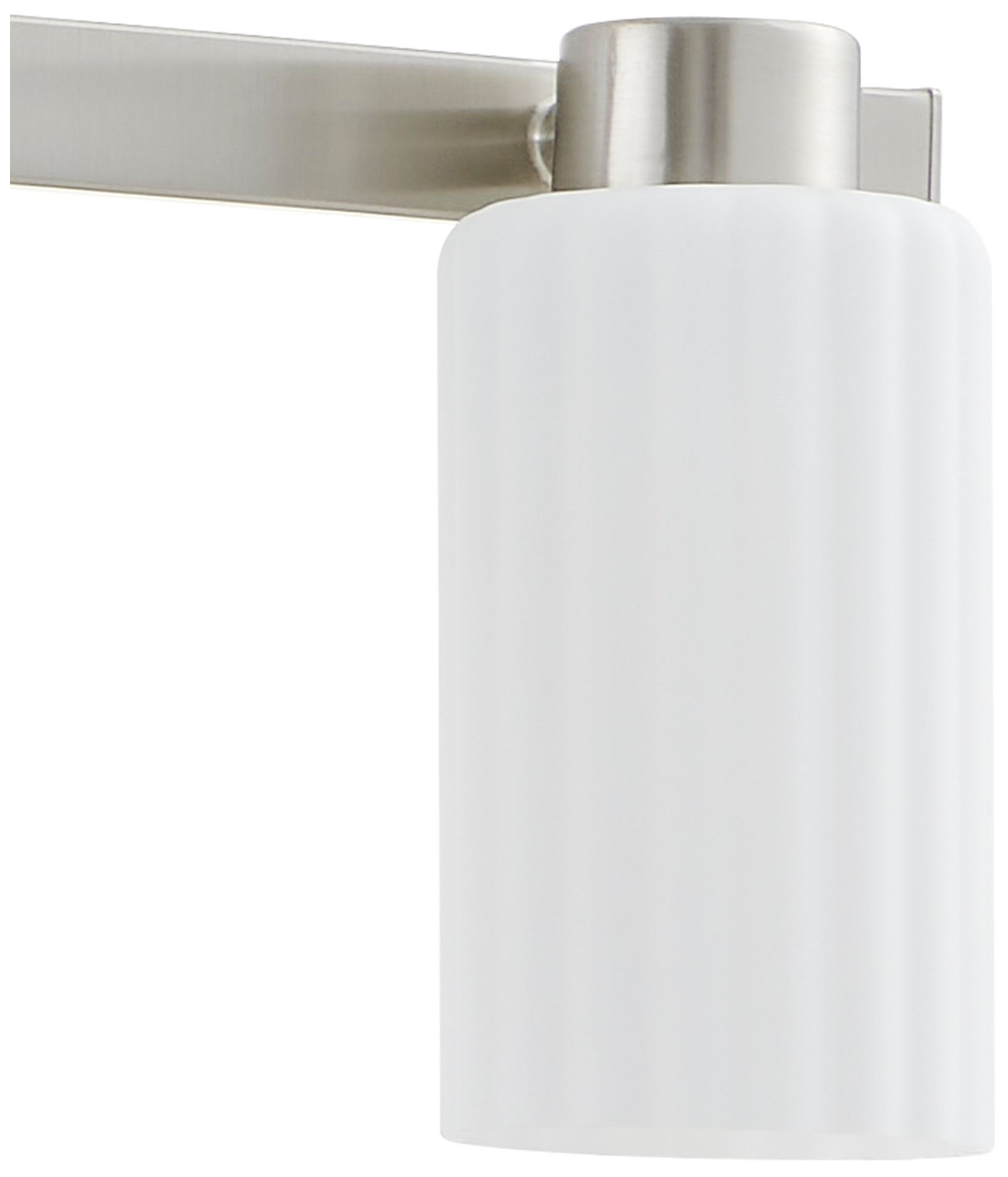 Image 5 Thesis Bedminster 30" Br. Nickel Vanity Light w/ Etched Opal Glass Shades more views