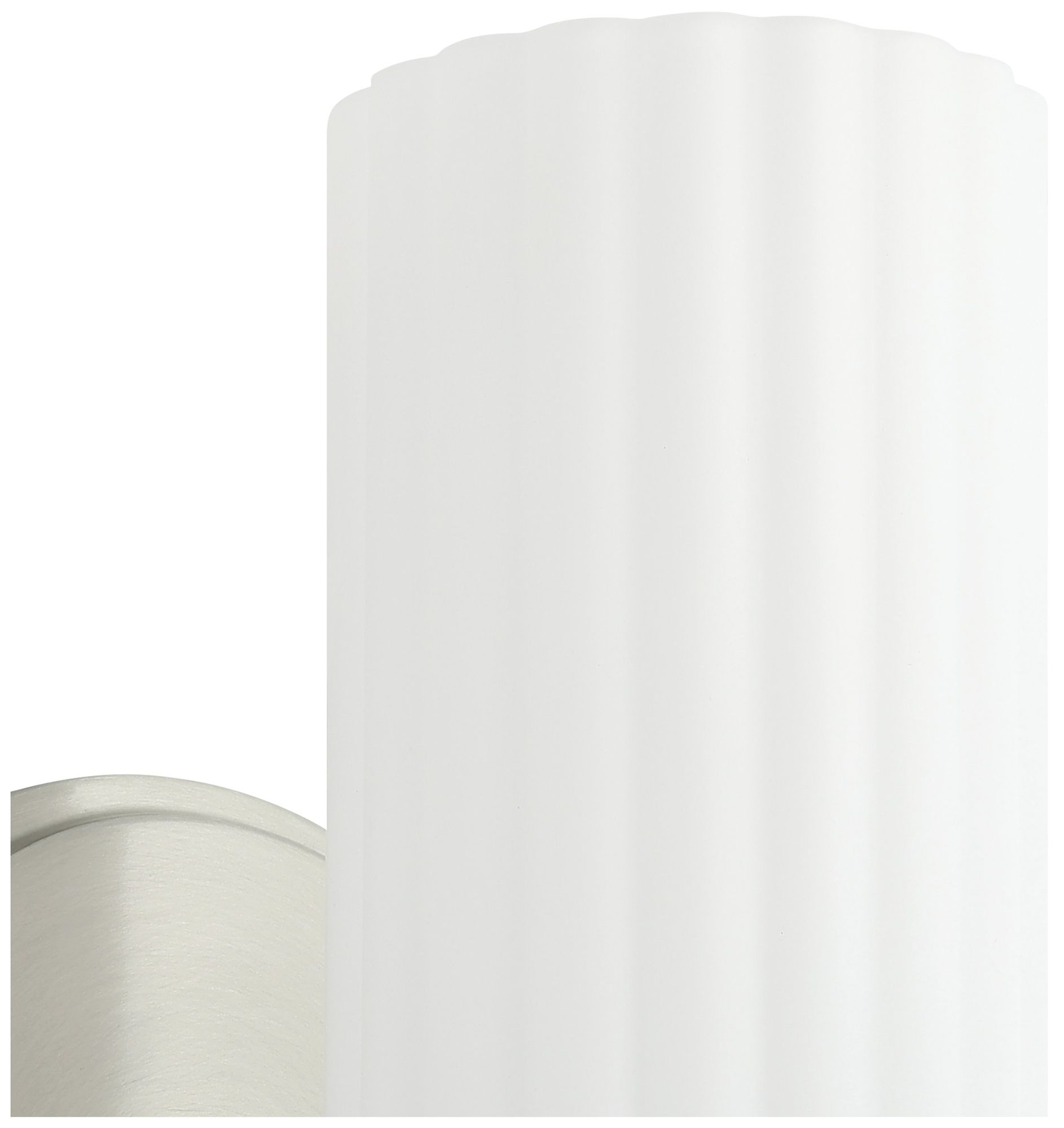 Image 5 Thesis Bedminster 5" Br. Nickel Vanity Light, Etched Opal Ribbed Glass more views