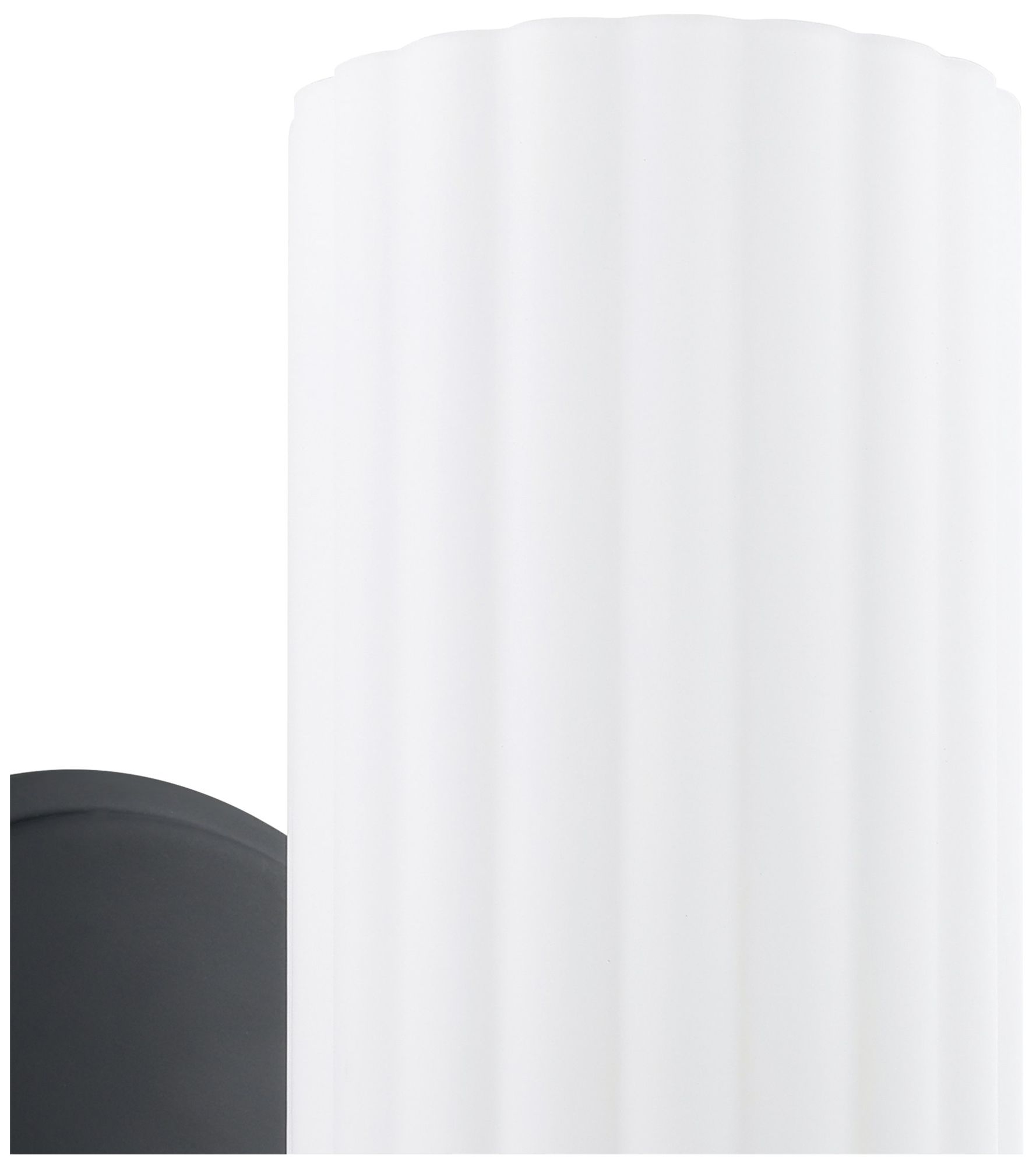 Image 5 Thesis Bedminster 5" Matte Black Vanity Light w/ Clear Ribbed Glass Shade more views