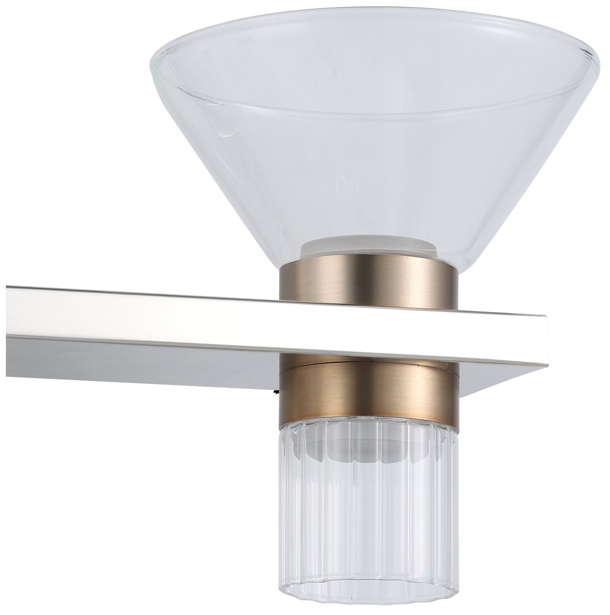 Image 5 Thesis Blake 16" Polished Nickel and Champagne Gold 5CCT LED Vanity Light more views