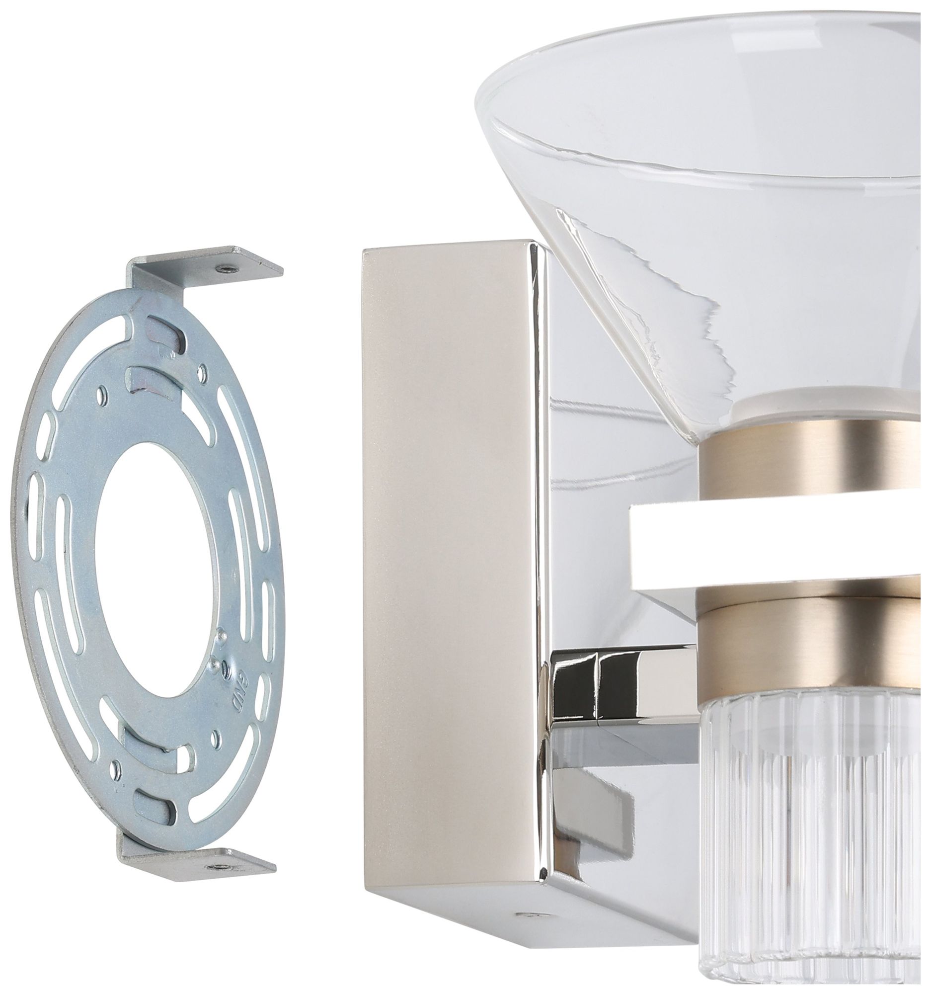 Image 6 Thesis Blake 16" Polished Nickel and Champagne Gold 5CCT LED Vanity Light more views