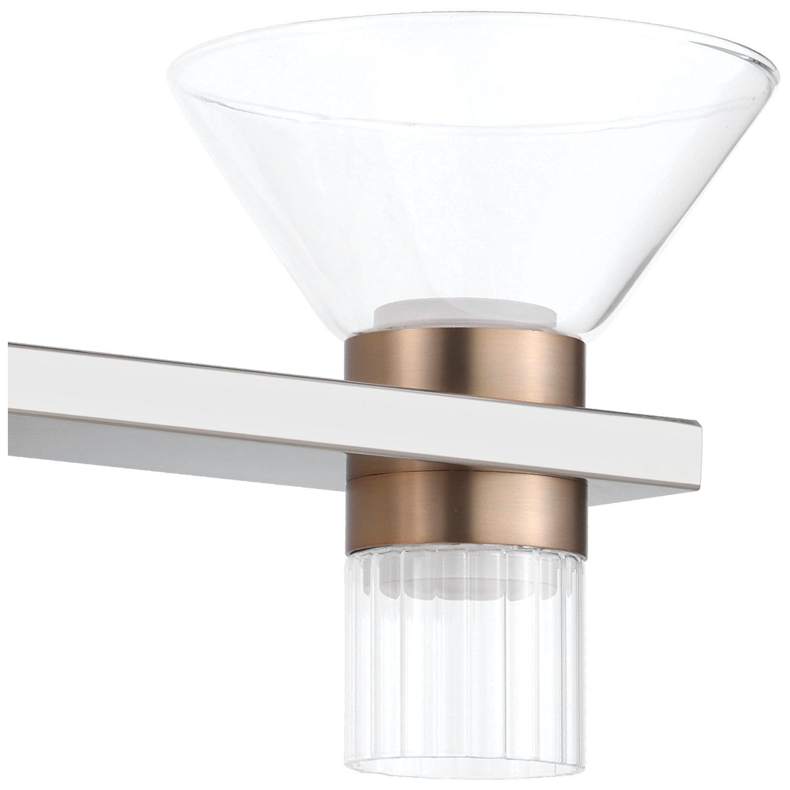 Image 5 Thesis Blake 25" Polished Nickel and Champagne Gold 5CCT LED Vanity Li more views