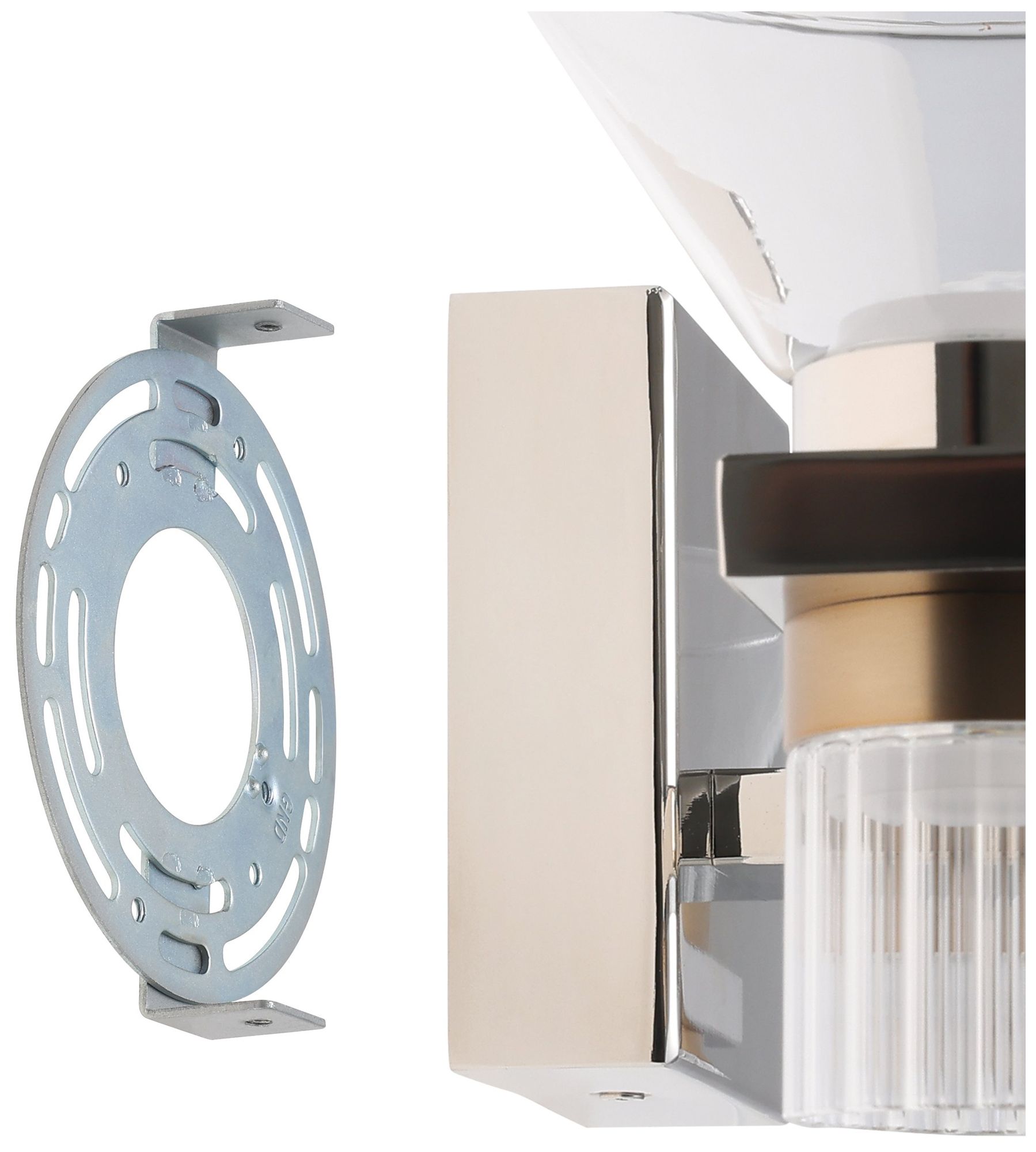 Image 6 Thesis Blake 25" Polished Nickel and Champagne Gold 5CCT LED Vanity Light more views