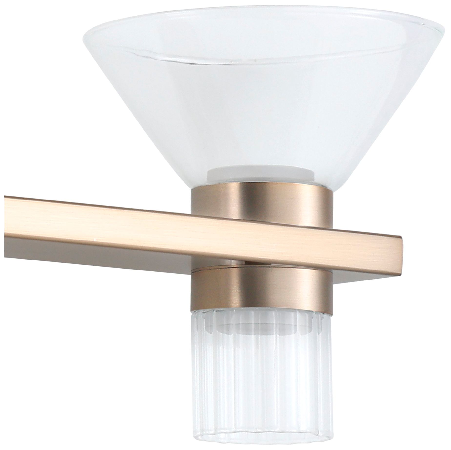 Image 6 Thesis Blake 35" Champagne Gold and Polished Nickel 5CCT LED Vanity Light more views