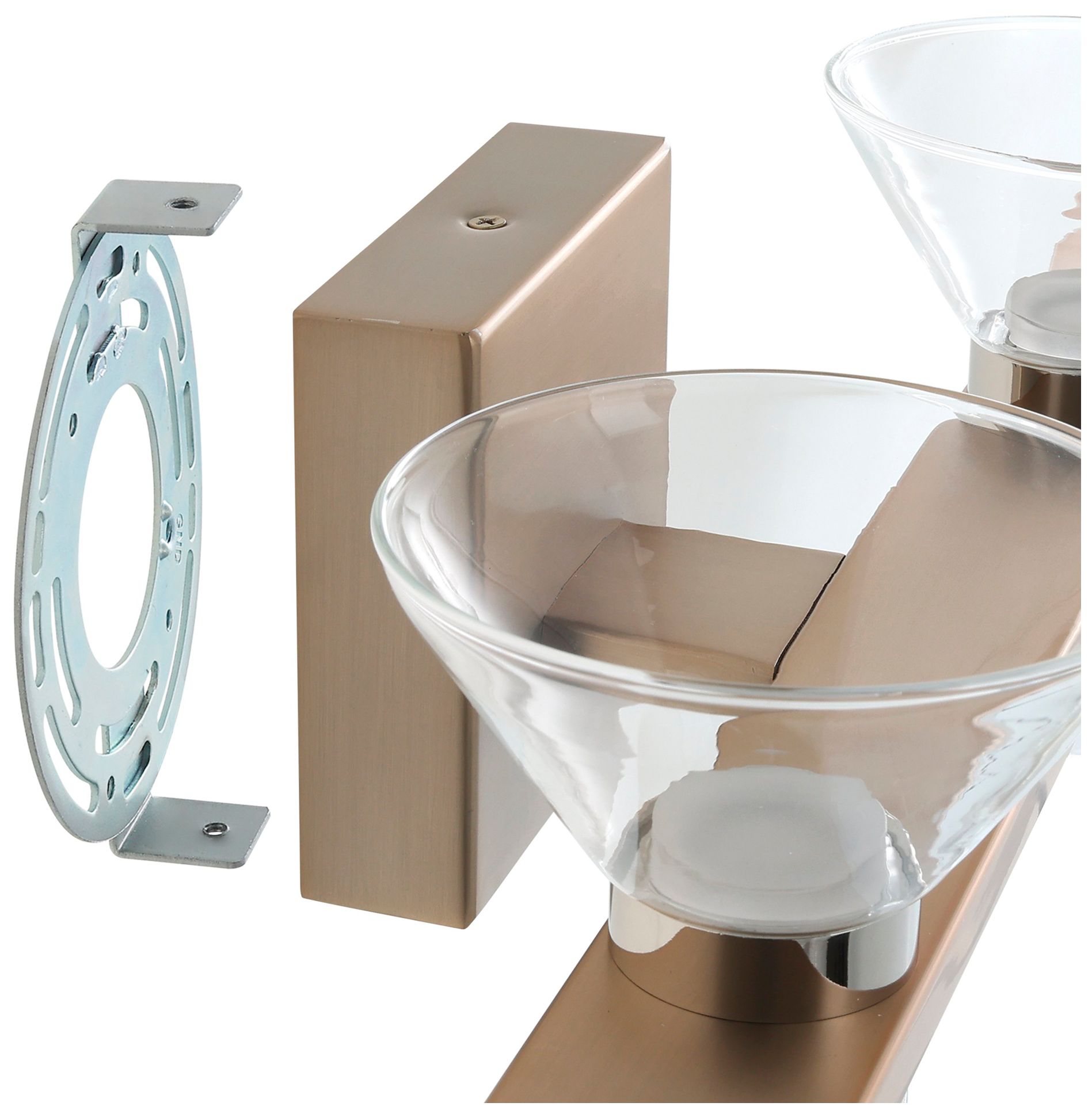 Image 7 Thesis Blake 35" Champagne Gold and Polished Nickel 5CCT LED Vanity Light more views