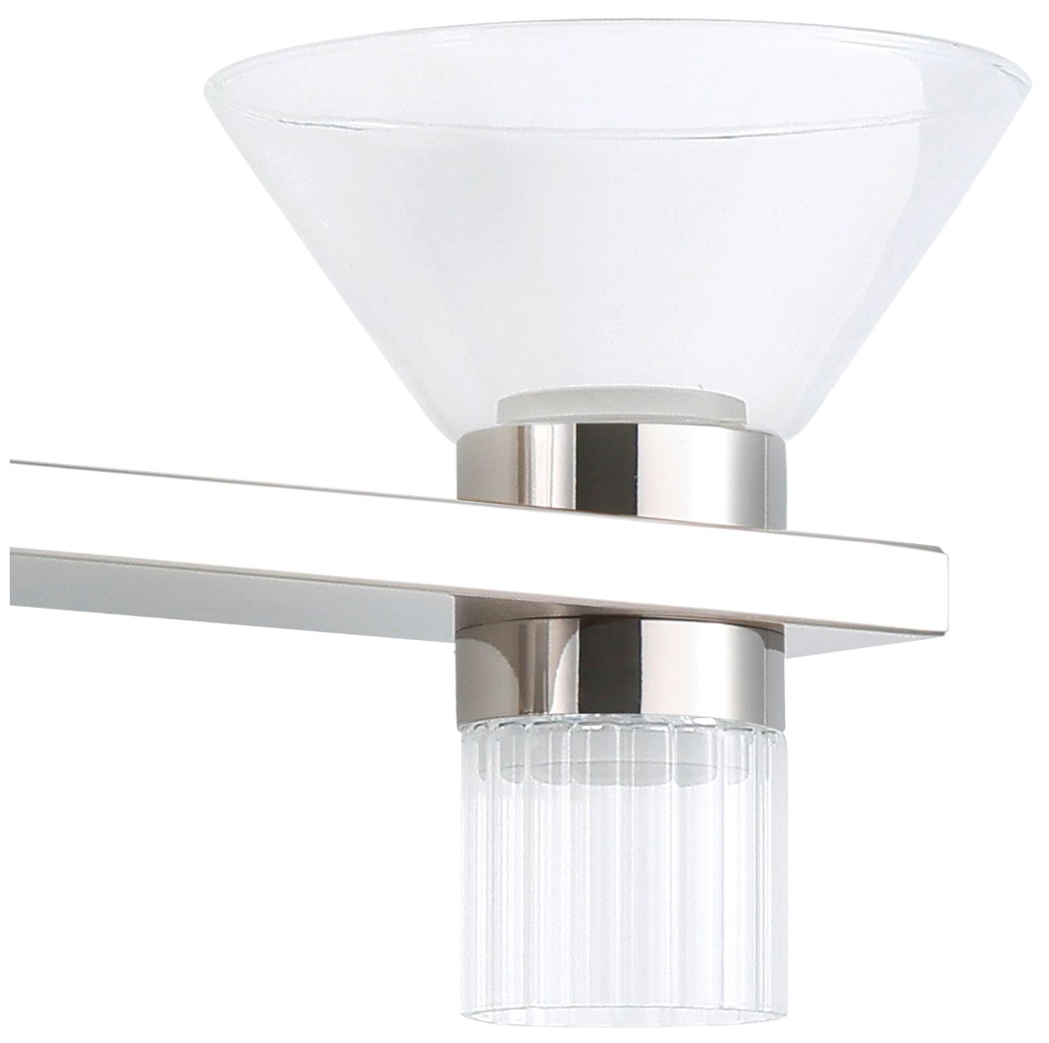 Image 6 Thesis Blake 35" Polished Nickel and Champagne Gold 5CCT LED Vanity Li more views