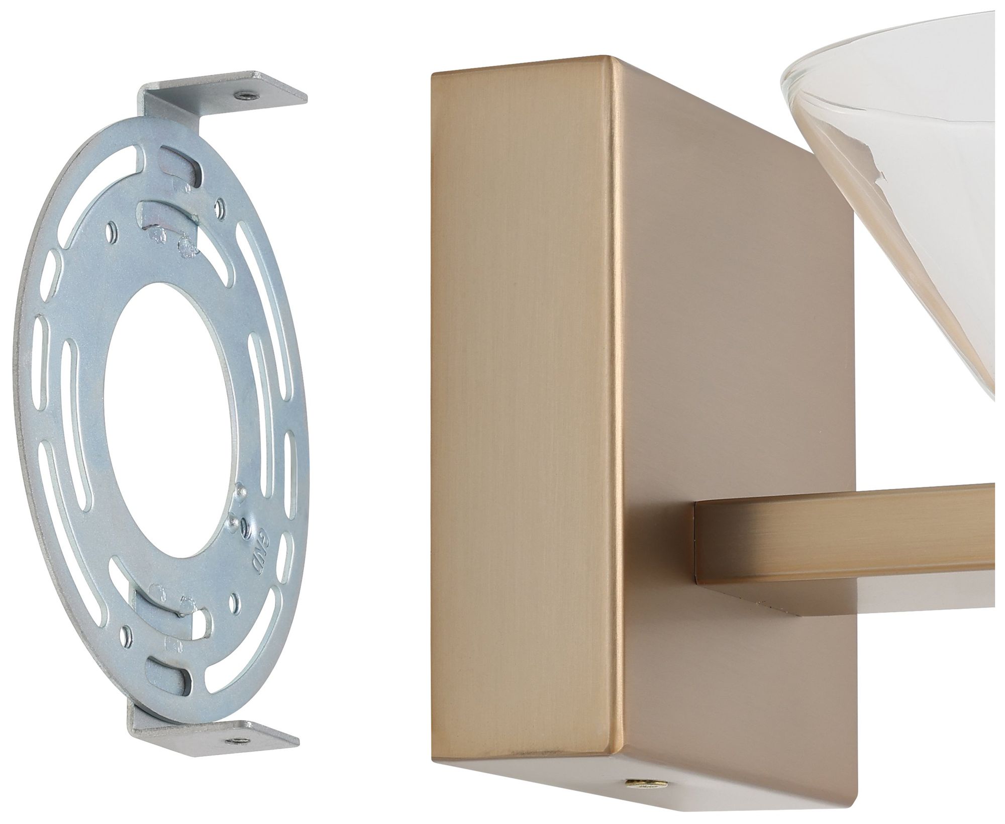 Image 6 Thesis Blake 5" Champagne Gold and Polished Nickel 5CCT LED Vanity Light more views