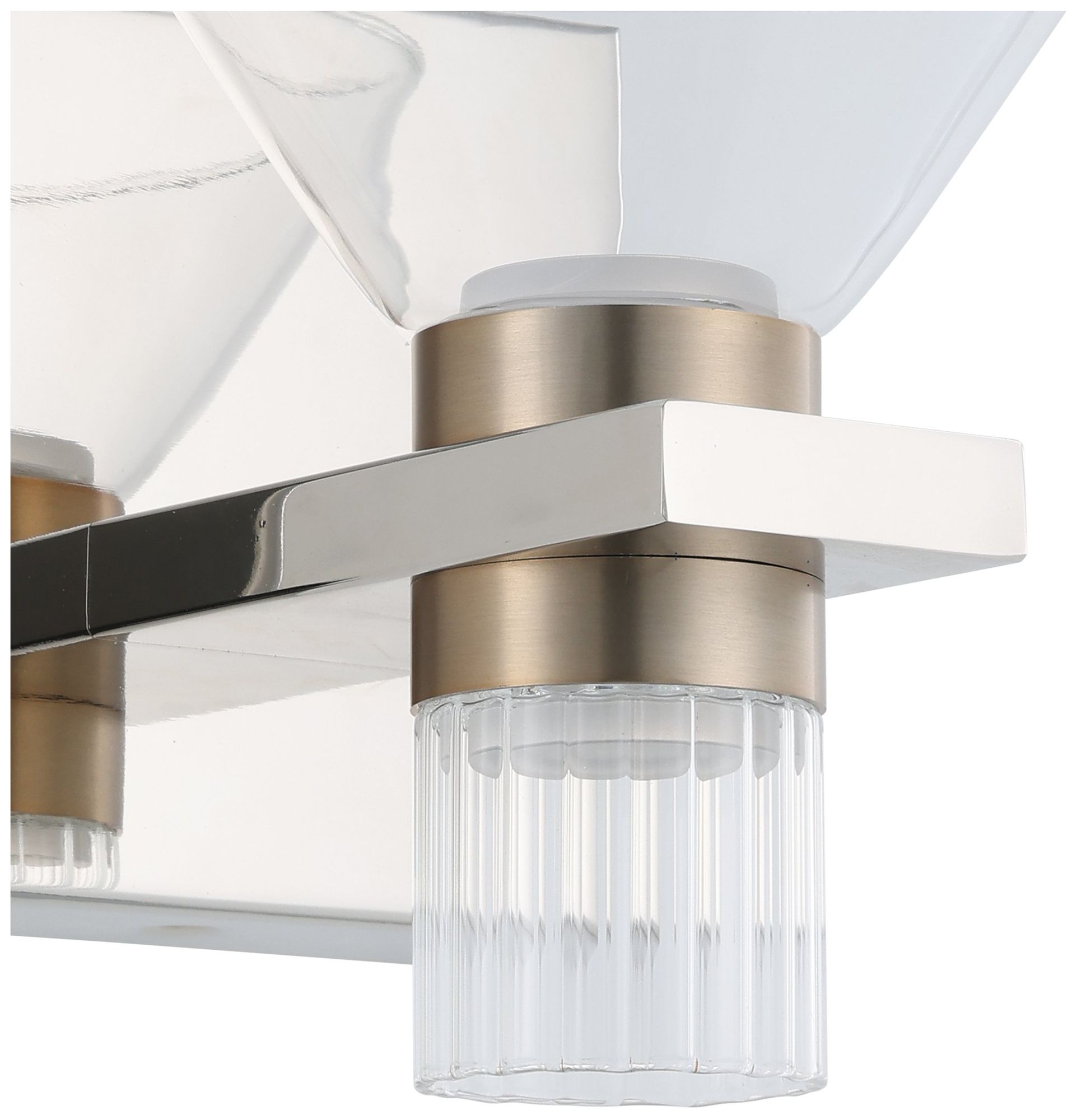 Image 5 Thesis Blake 5" Polished Nickel and Champagne Gold 5CCT LED Vanity Light more views