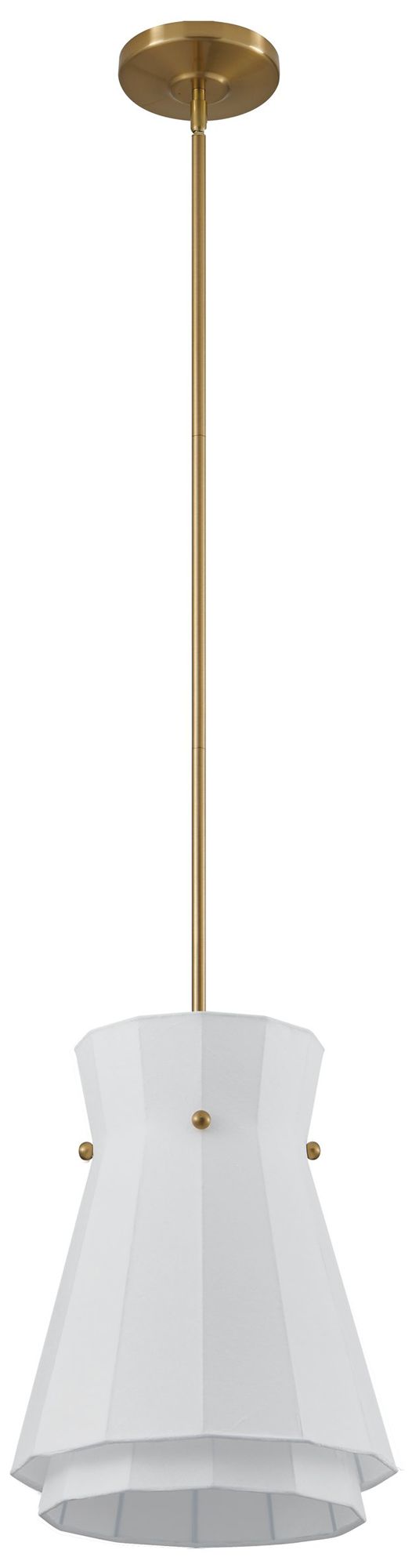 Thesis Bryony 12" 1 Light Brushed Gold Convertible Pendant