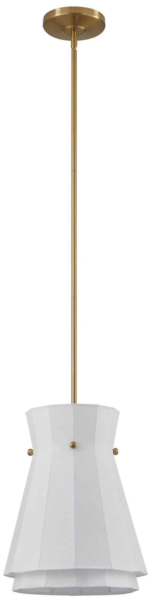 Image 4 Thesis Bryony 12" 1 Light Brushed Gold Convertible Pendant more views