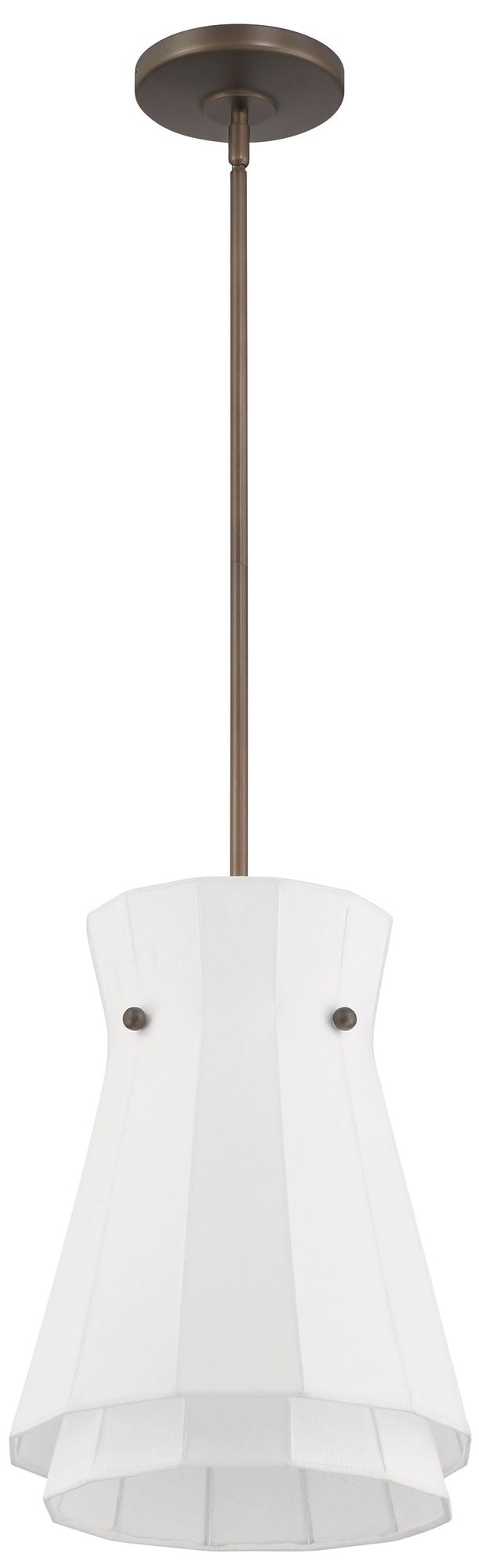 Image 2 Thesis Bryony 12" 1 Light Forged Bronze Convertible Pendant Light
