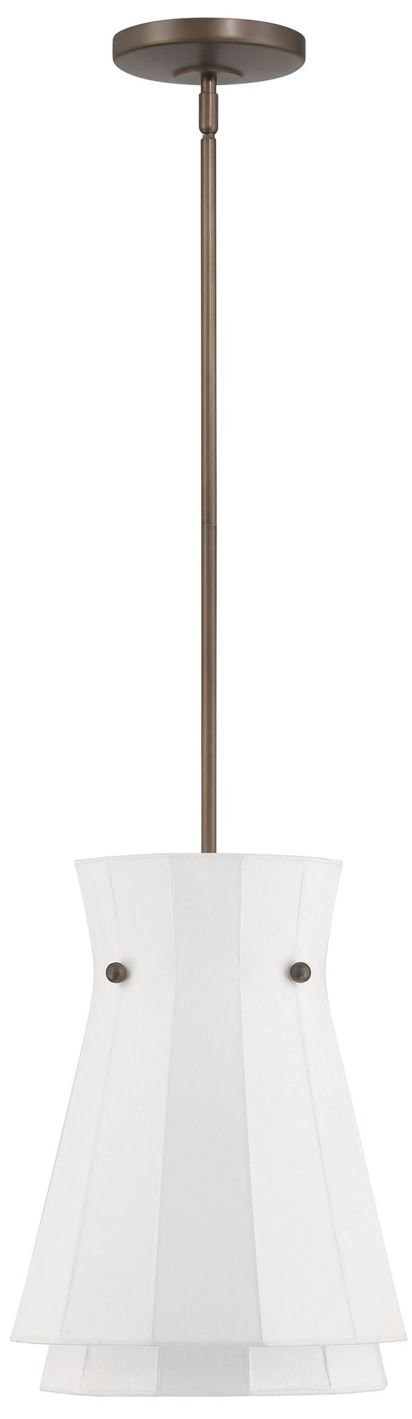 Image 4 Thesis Bryony 12" 1 Light Forged Bronze Convertible Pendant Light more views
