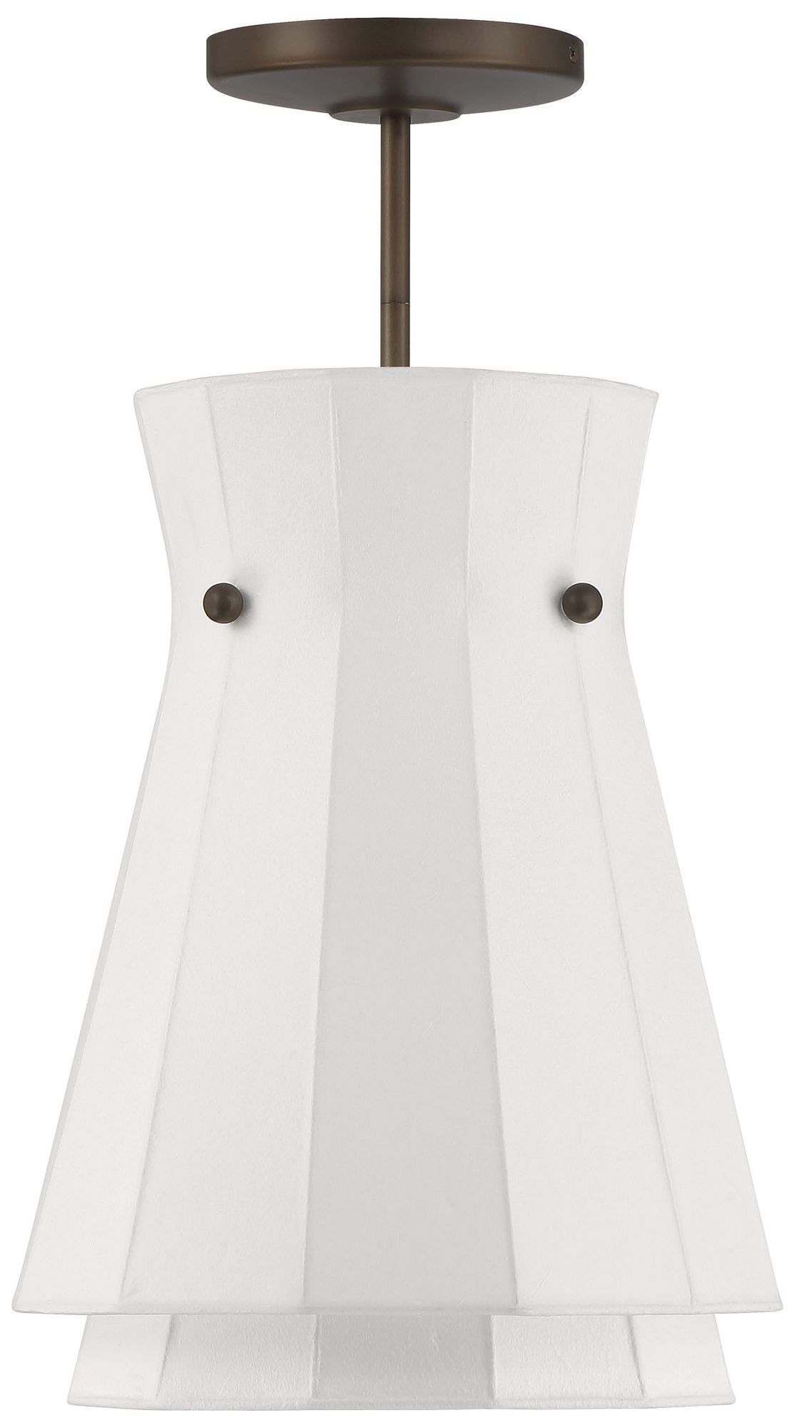 Image 5 Thesis Bryony 12" 1 Light Forged Bronze Convertible Pendant Light more views