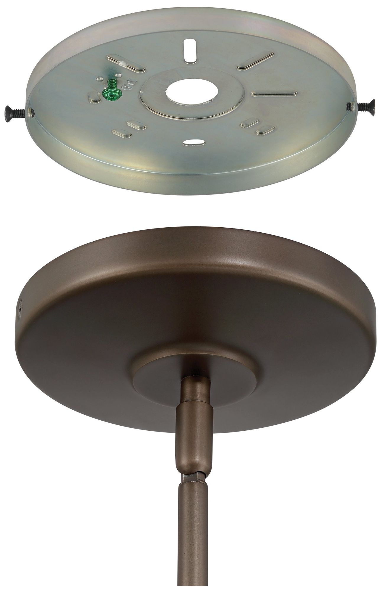 Image 7 Thesis Bryony 12" 1 Light Forged Bronze Convertible Pendant Light more views