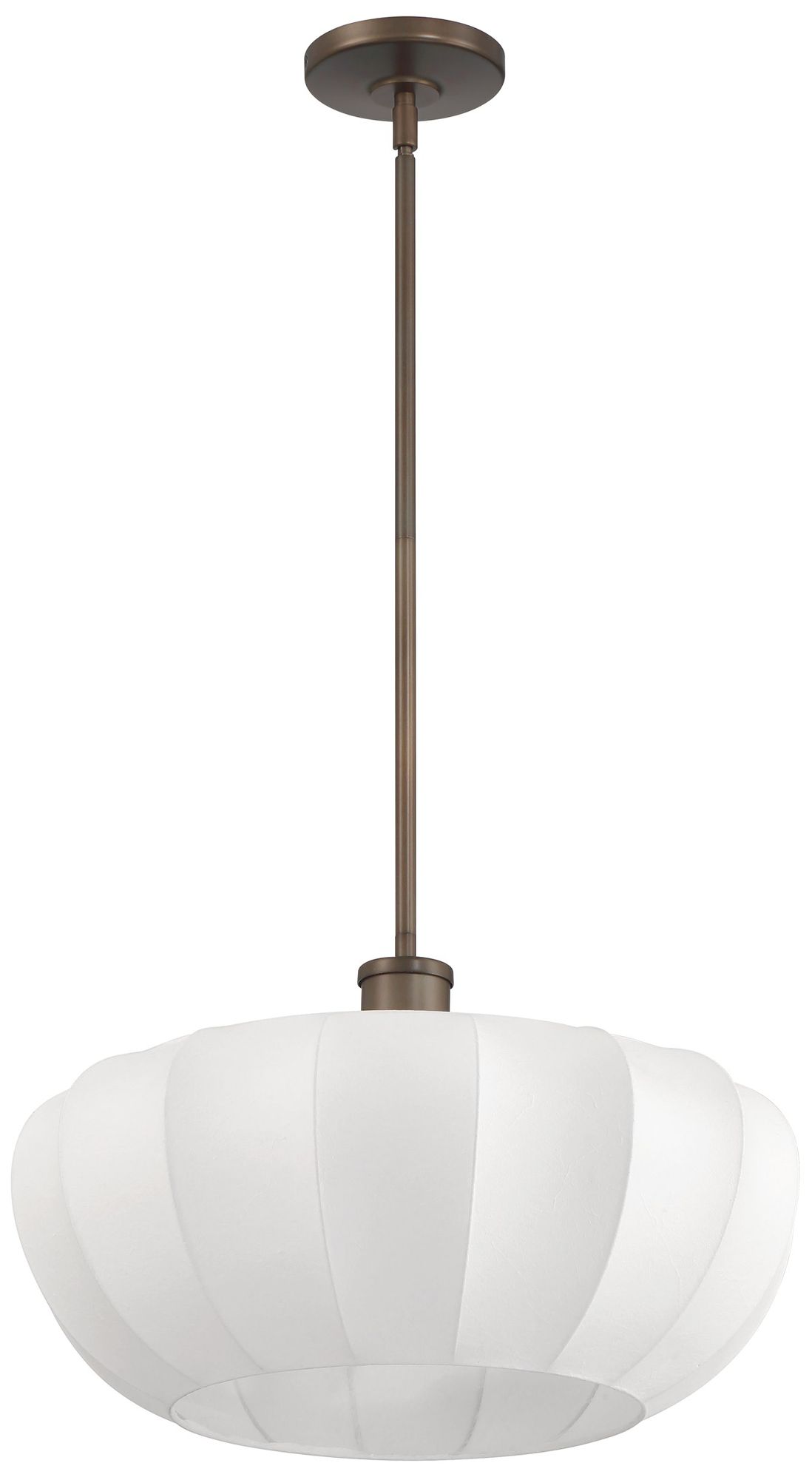 Thesis Bryony 22" 4 Light Forged Bronze Convertible Pendant Light