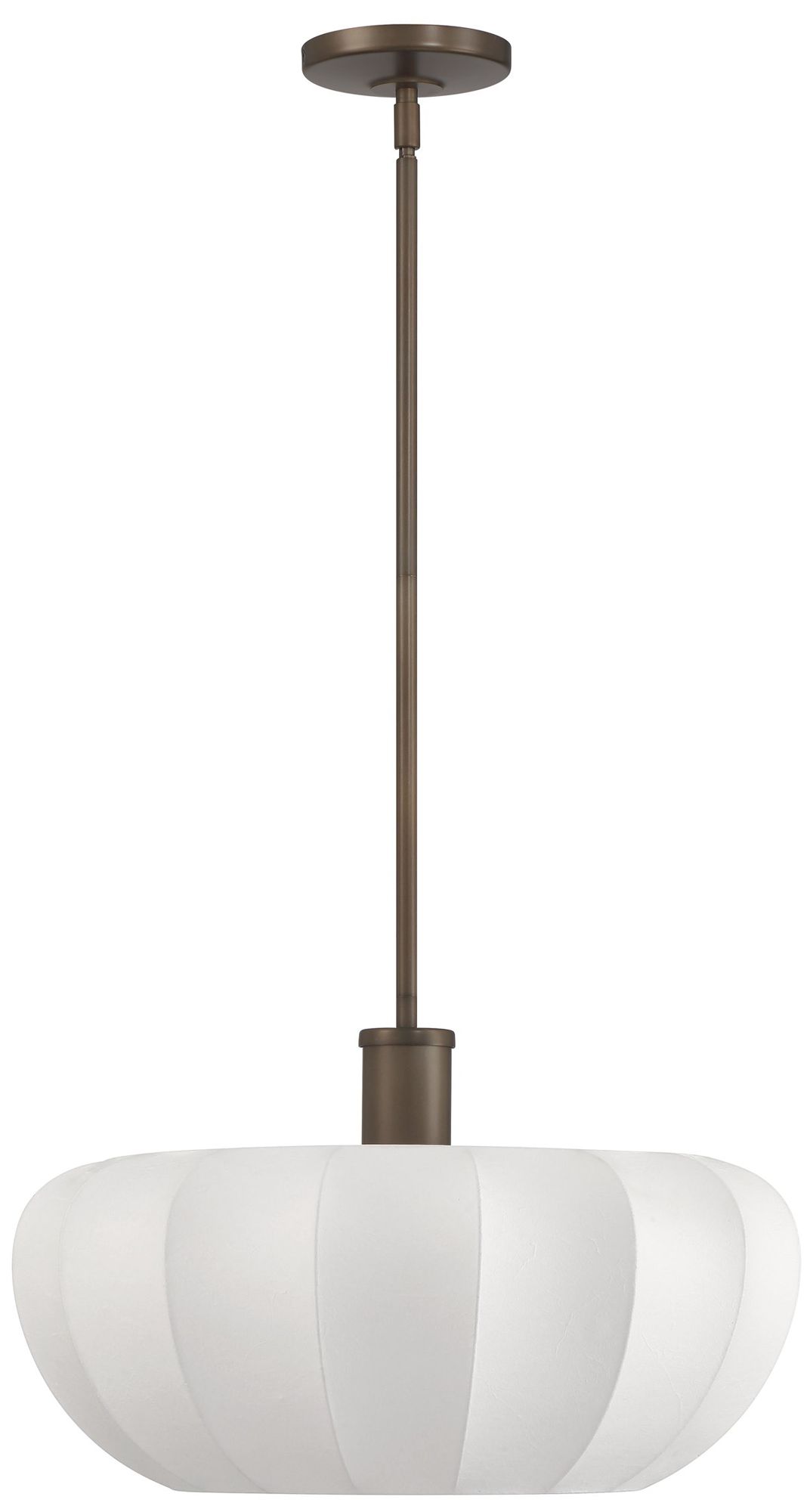 Image 4 Thesis Bryony 22" 4 Light Forged Bronze Convertible Pendant Light more views