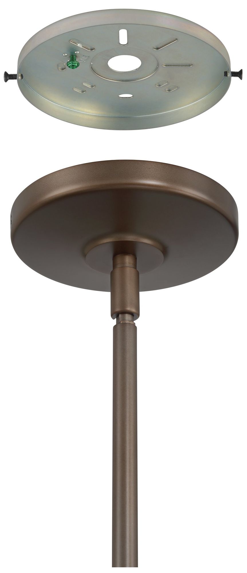 Image 7 Thesis Bryony 22" 4 Light Forged Bronze Convertible Pendant Light more views