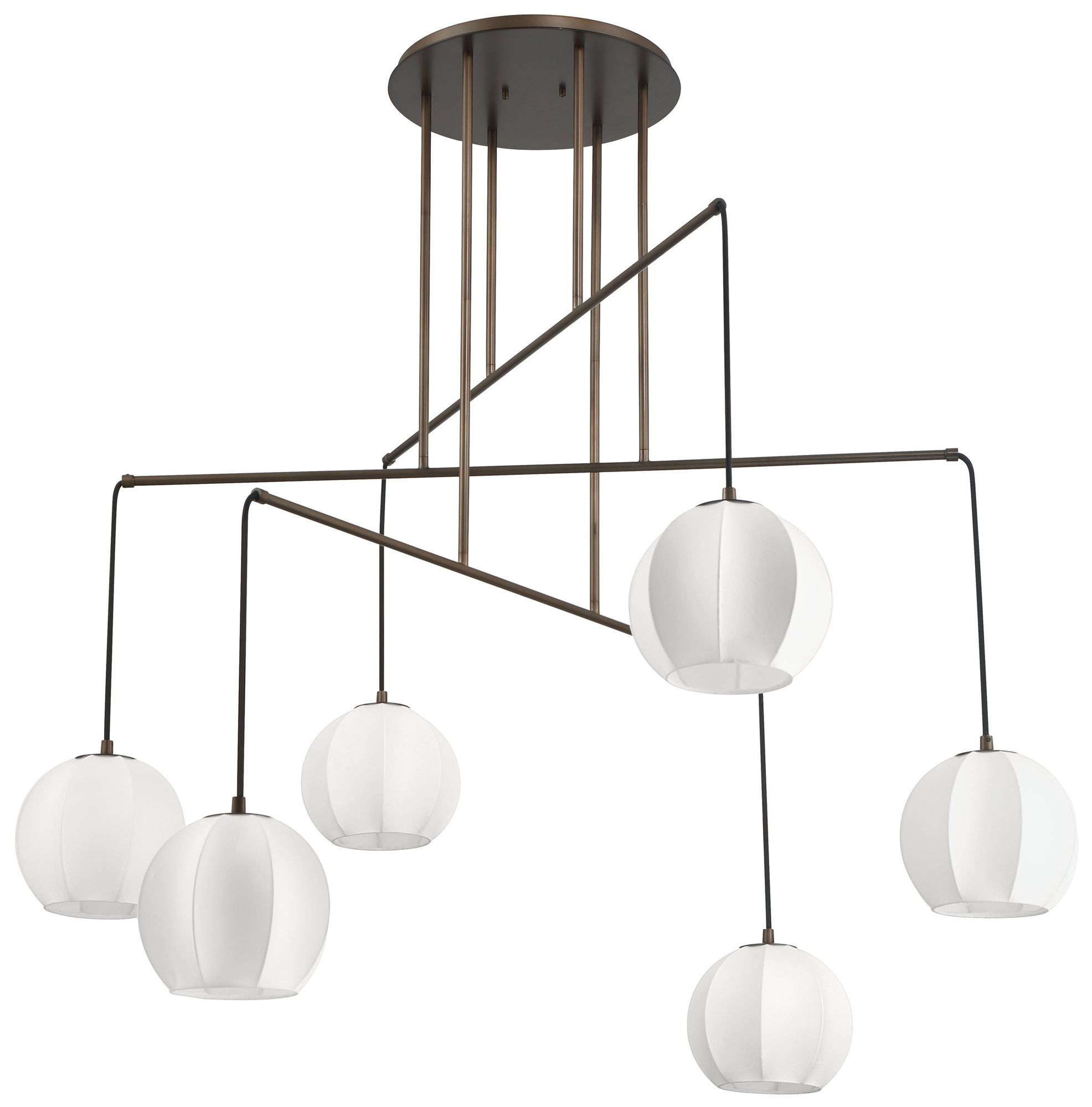 Thesis Bryony 48" 6 Light Forged Bronze Chandelier