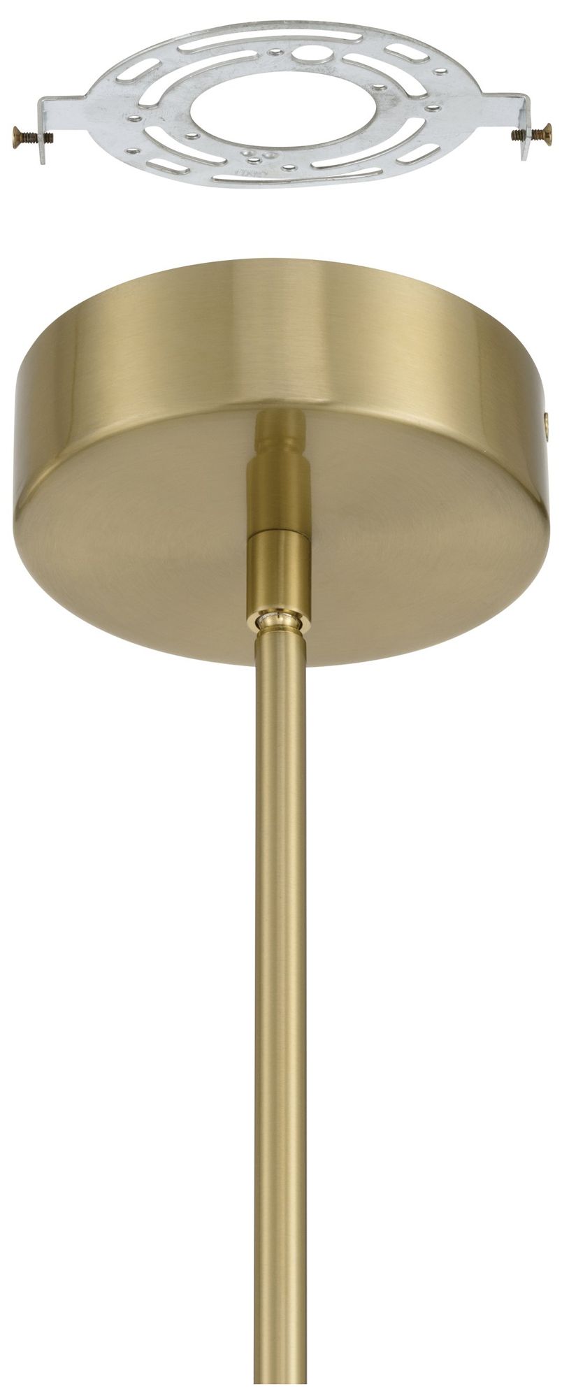 Image 4 Thesis Calle 16" 3 Lt Brass LED Chandelier w/ Gold Leaf Hand Pressed Shades more views