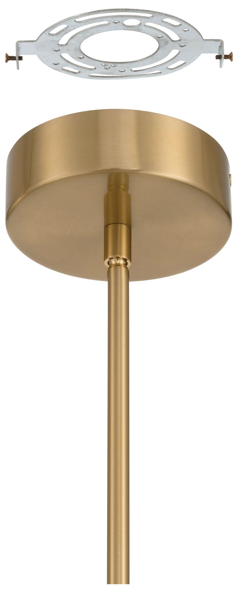 Image 4 Thesis Calle 28" 6 Lt Brass LED Chandelier, Gold Leaf Hand Pressed Shades more views