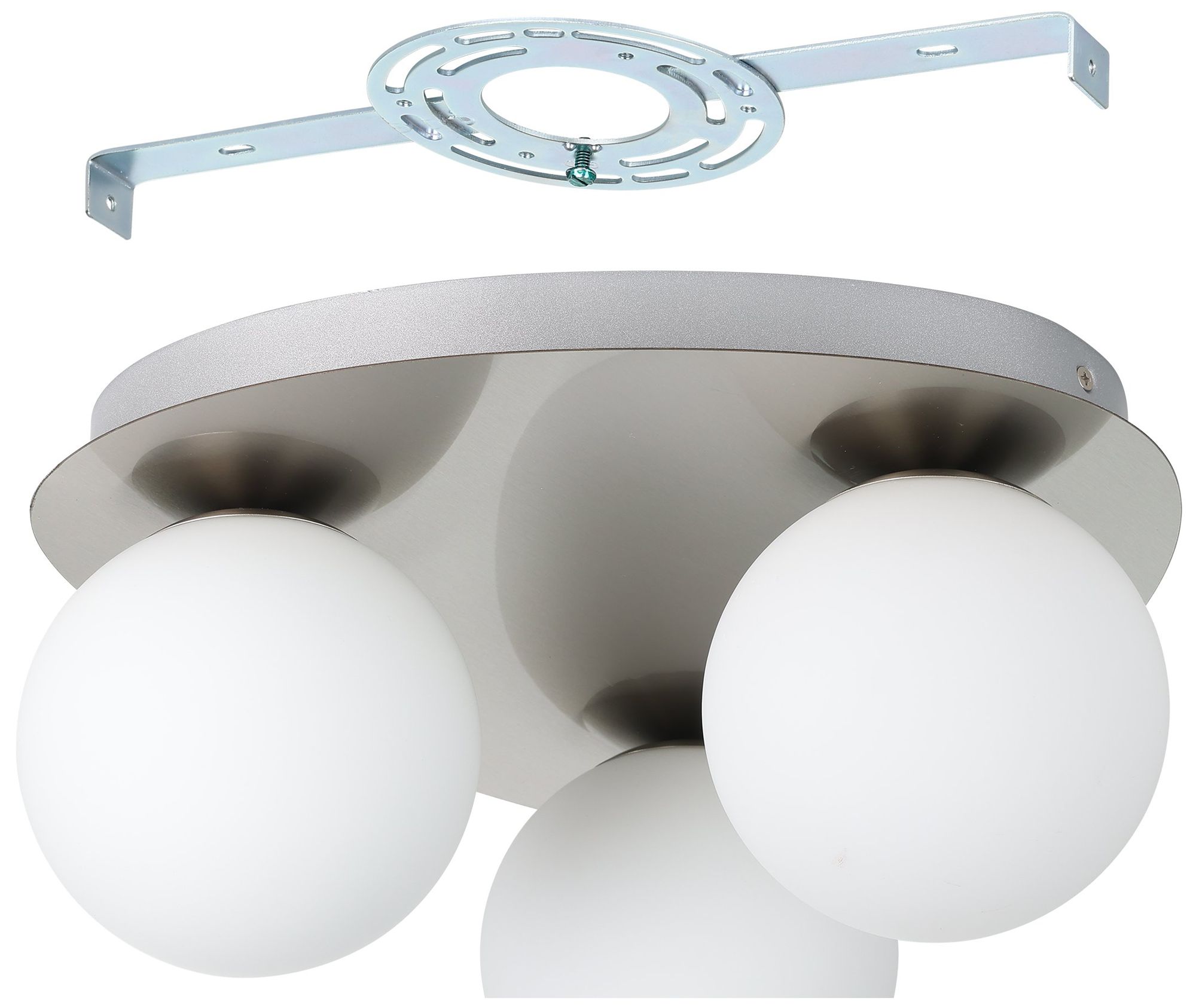 Image 6 Thesis Castrovido 12" Brushed Nickel Flush Mount Ceiling Light more views