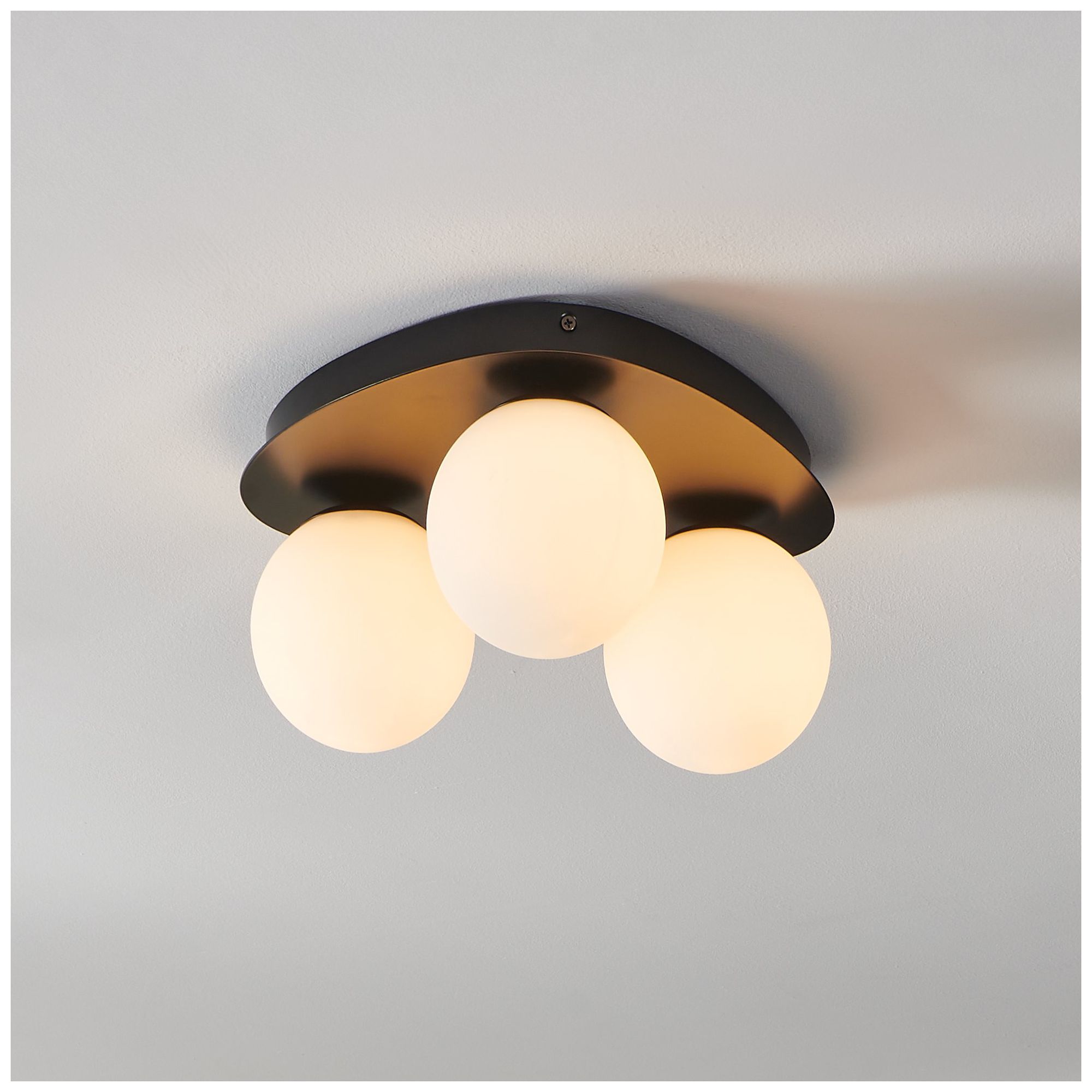 Image 2 Thesis Castrovido 12" Matte Black Flush Mount Ceiling Light more views
