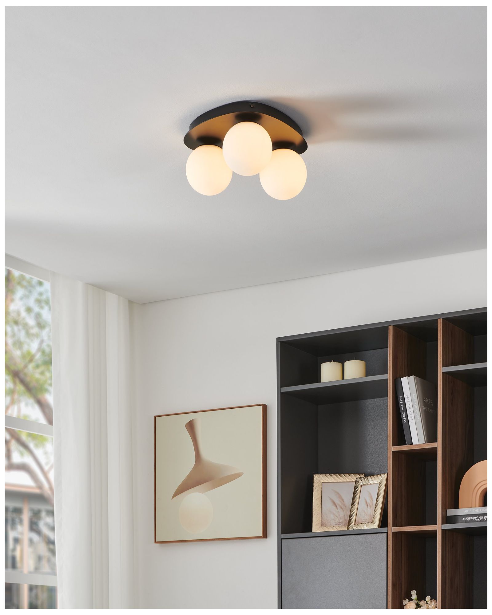 Image 7 Thesis Castrovido 12" Matte Black Flush Mount Ceiling Light more views